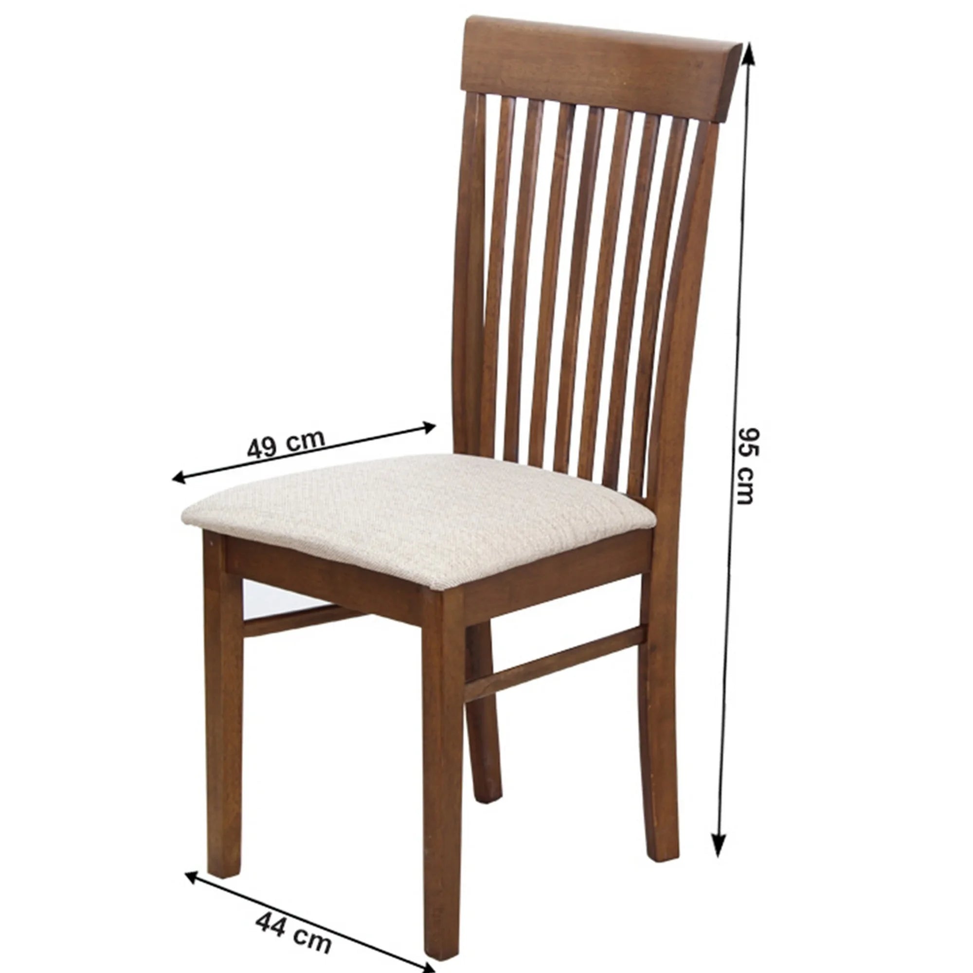 Scaun ASTRO NEW, maro deschis/nuc, tesatura, 44x49x95 cm