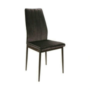 Scaun ATOM, negru, stofa catifelata/metal, 44x39x93 cm