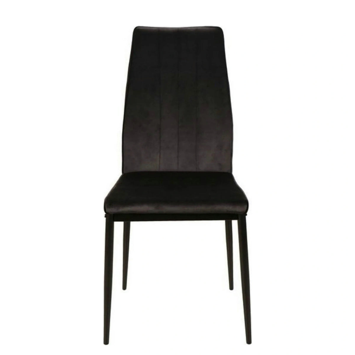 Scaun ATOM, negru, stofa catifelata/metal, 44x39x93 cm