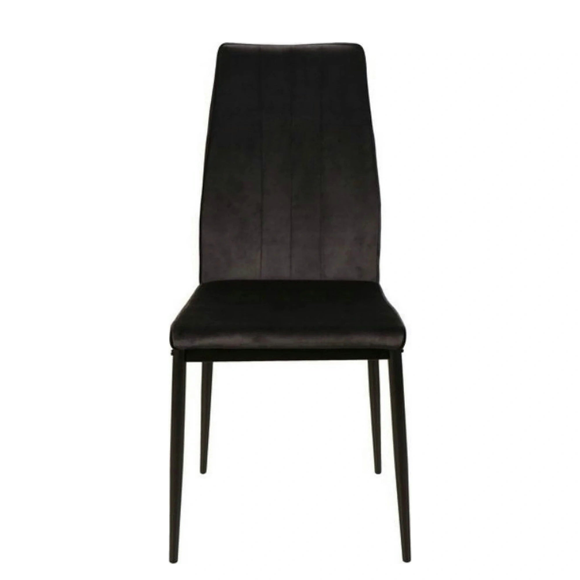 Scaun ATOM, negru, stofa catifelata/metal, 44x39x93 cm