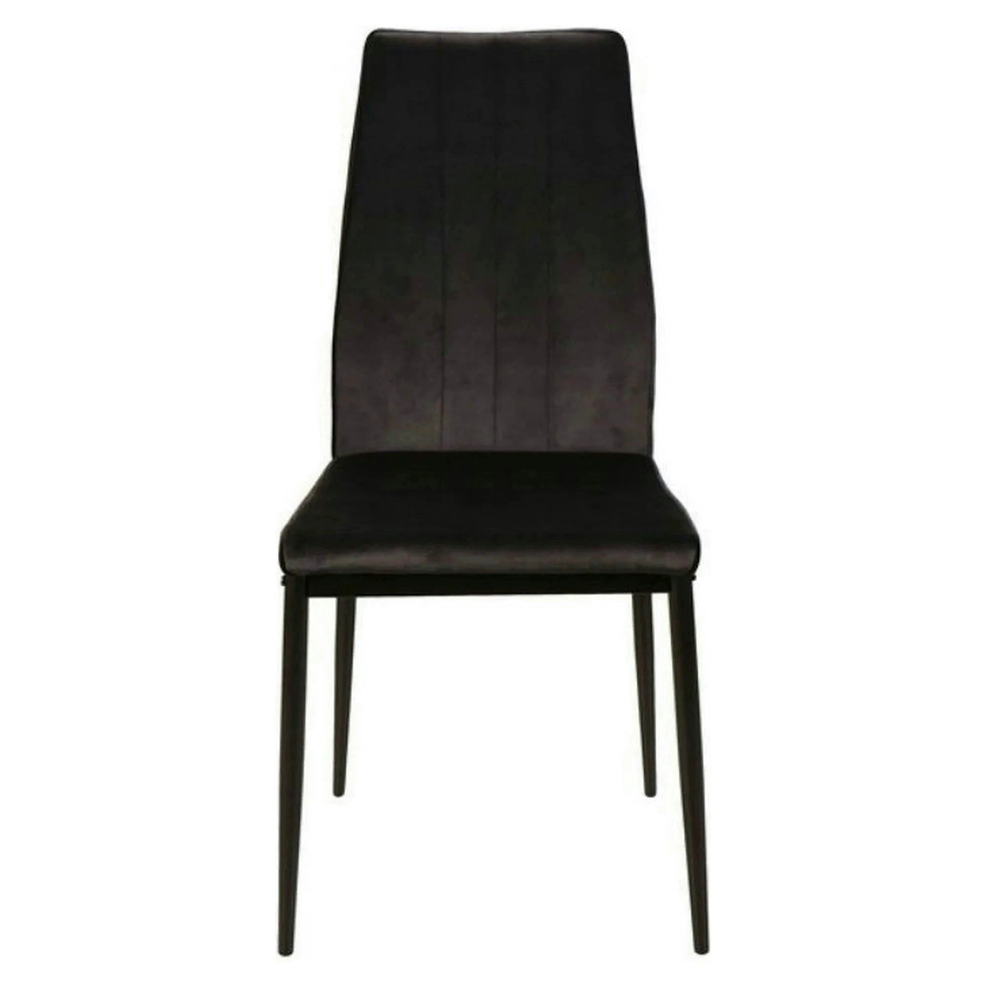 Scaun ATOM, negru, stofa catifelata/metal, 44x39x93 cm