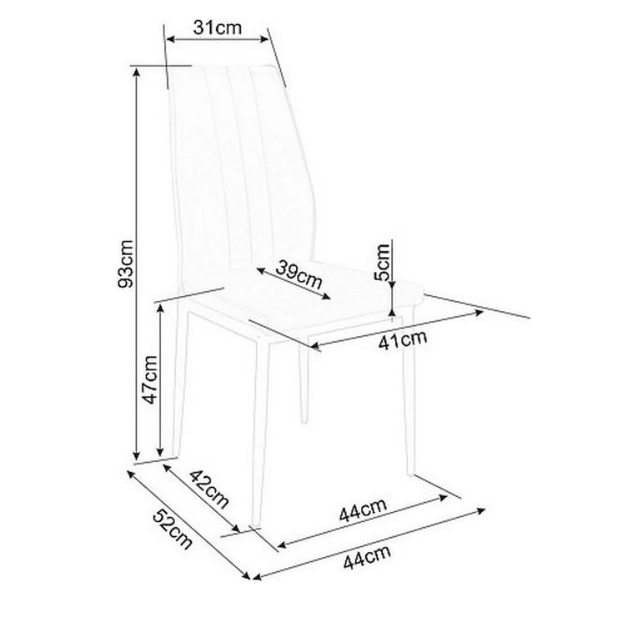 Scaun ATOM, negru, stofa catifelata/metal, 44x39x93 cm