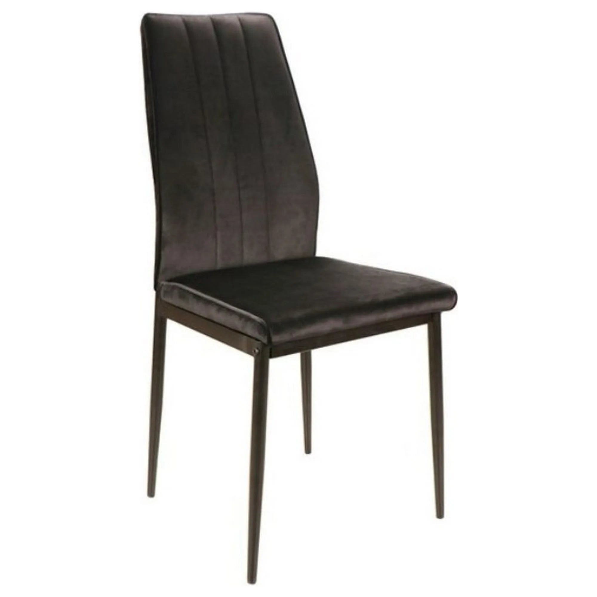 Scaun ATOM, negru, stofa catifelata/metal, 44x39x93 cm