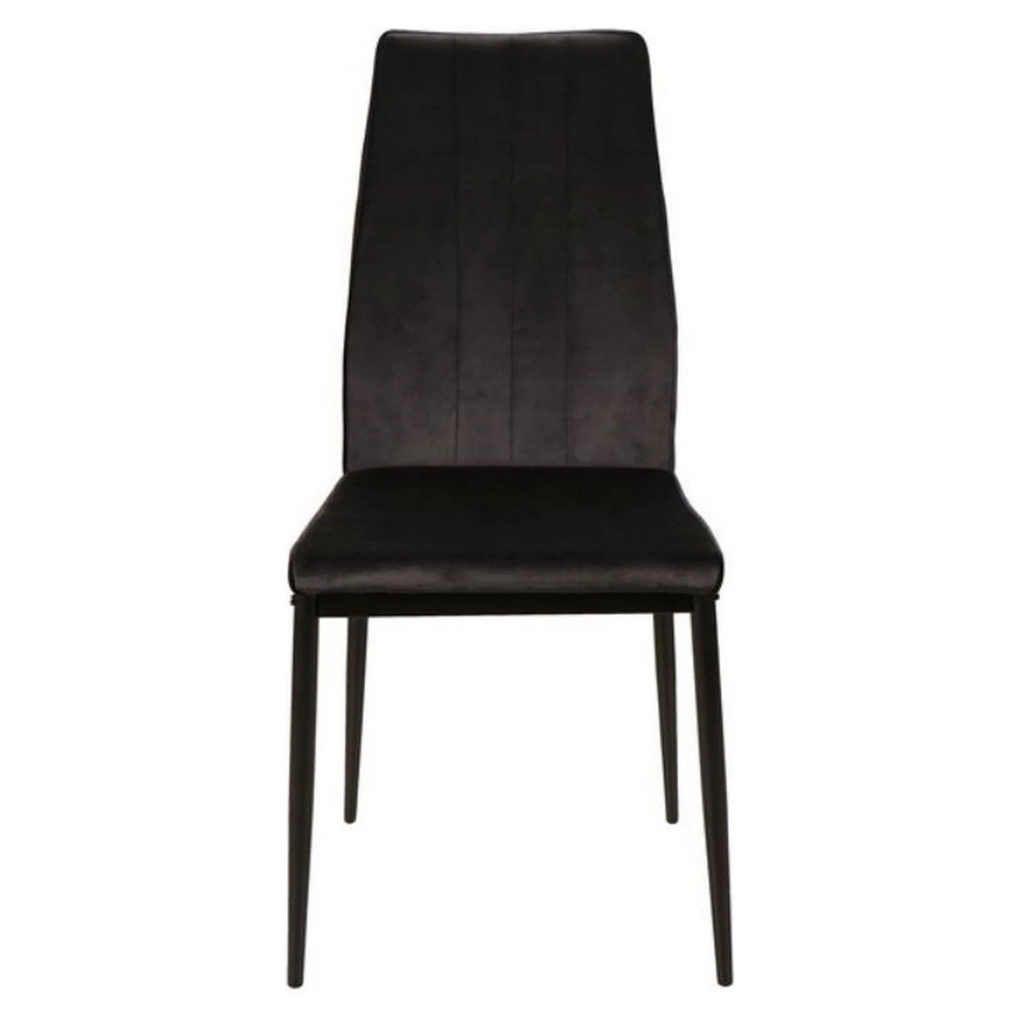 Scaun ATOM, negru, stofa catifelata/metal, 44x39x93 cm