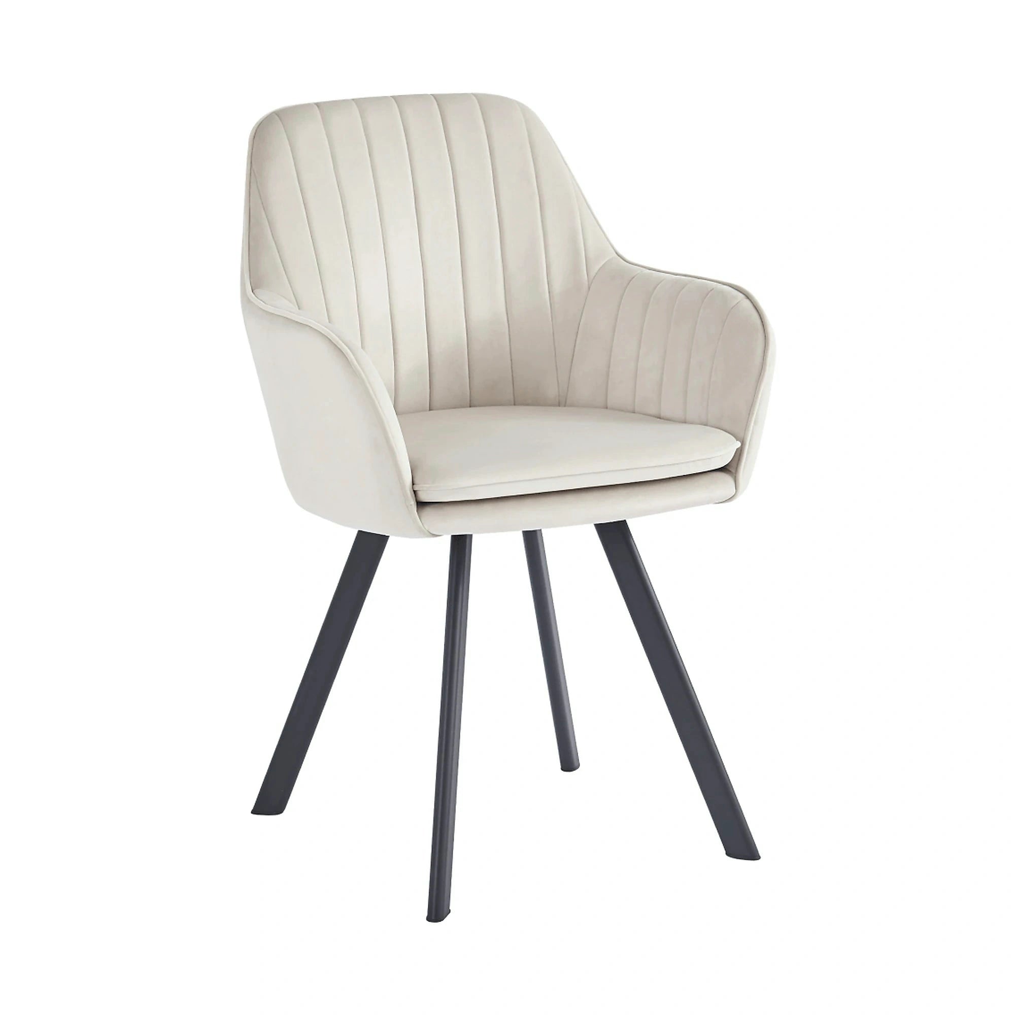 Scaun AURIL, stofa catifelata crem - Bluvel 30, 57x56x88 cm
