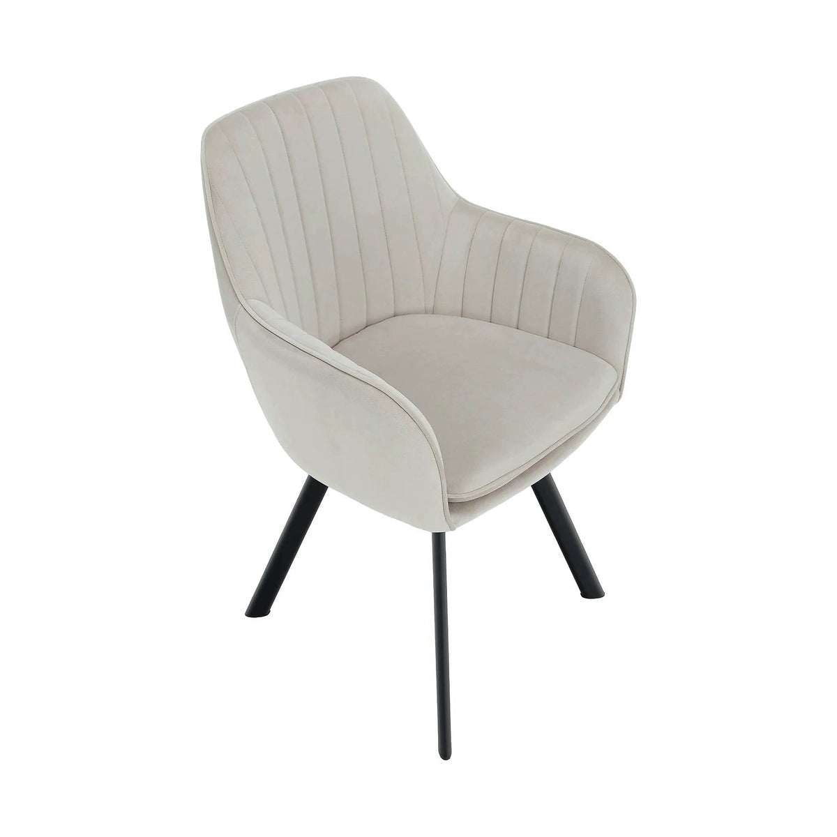 Scaun AURIL, stofa catifelata crem - Bluvel 30, 57x56x88 cm