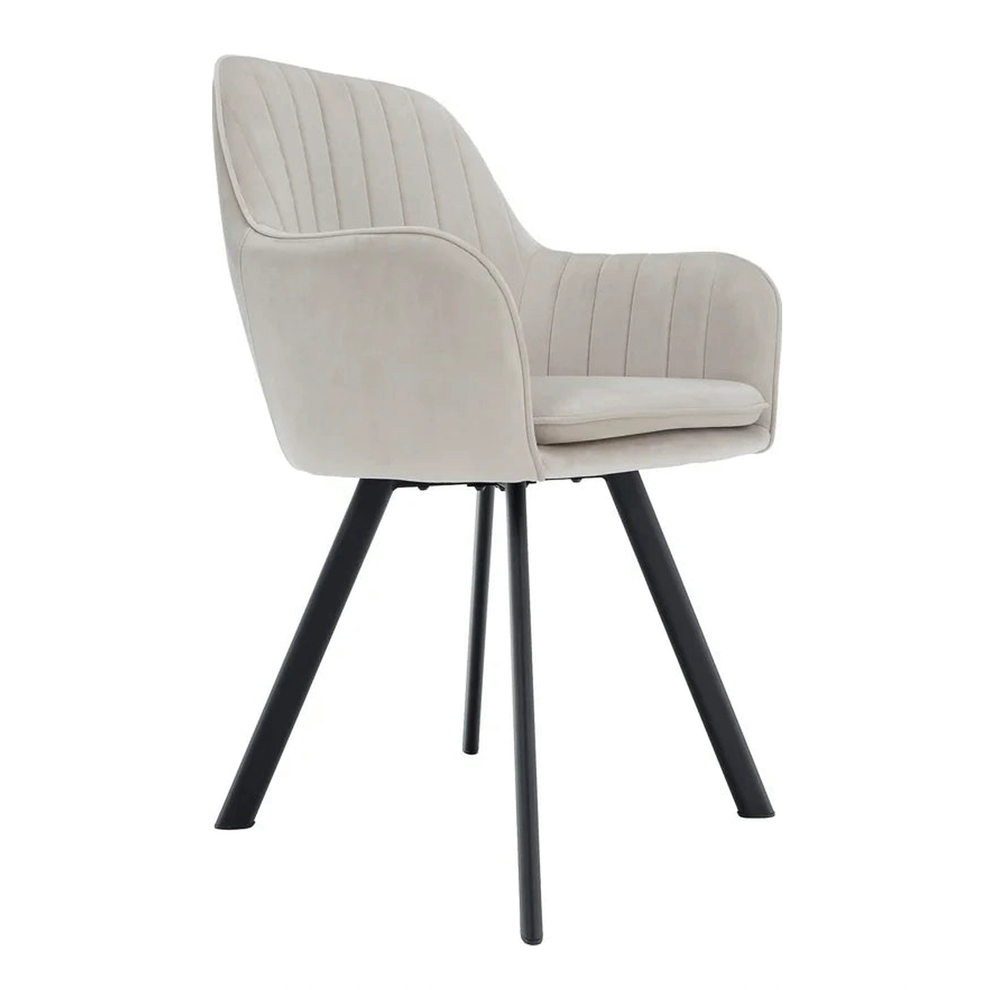 Scaun AURIL, stofa catifelata crem - Bluvel 30, 57x56x88 cm