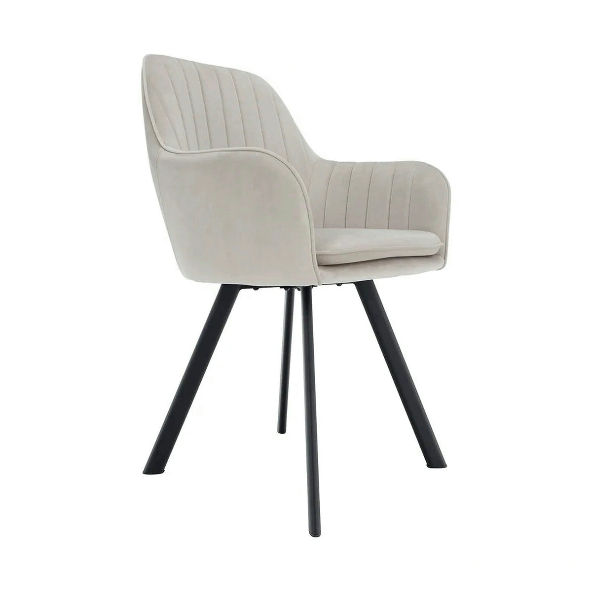 Scaun AURIL, stofa catifelata crem - Bluvel 30, 57x56x88 cm