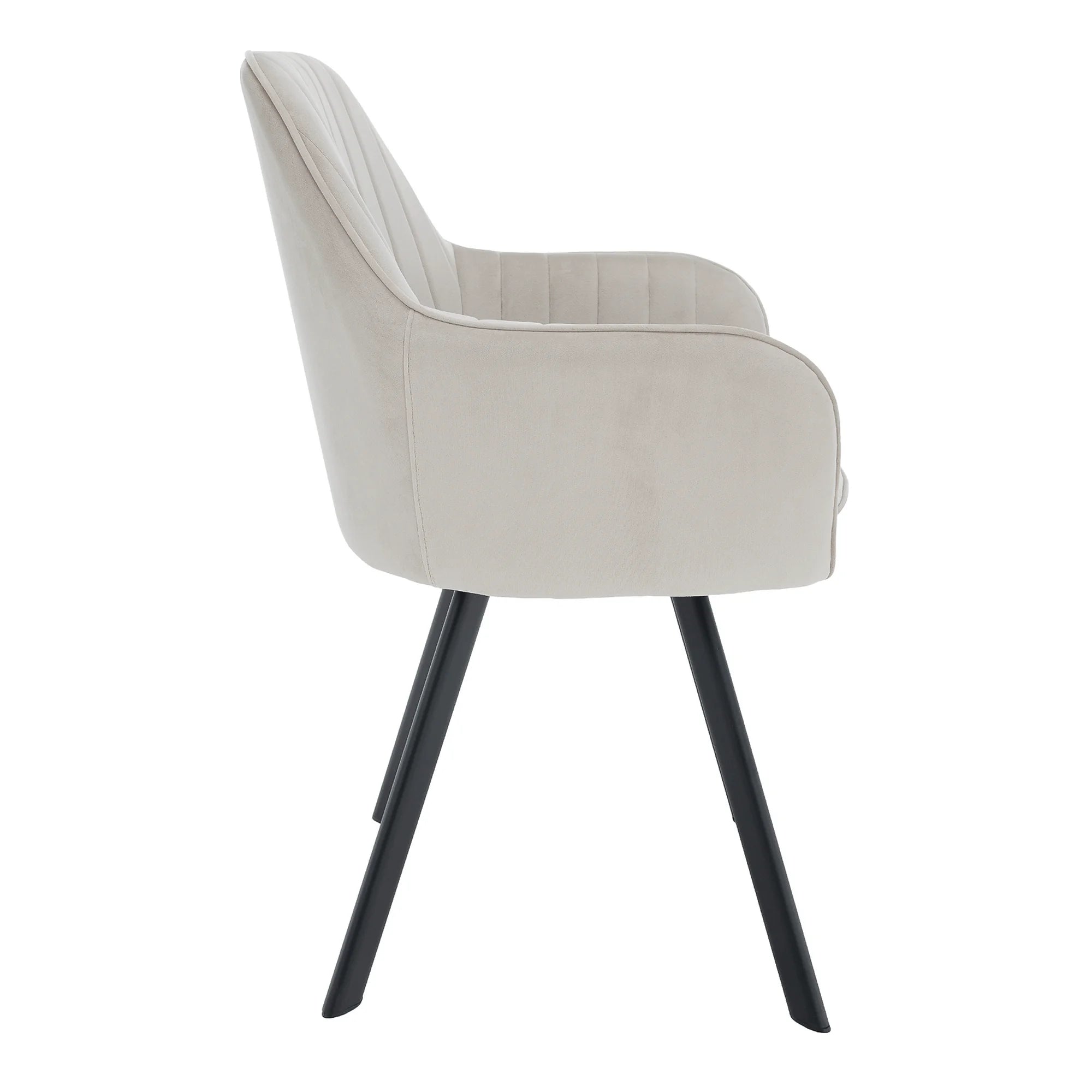 Scaun AURIL, stofa catifelata crem - Bluvel 30, 57x56x88 cm