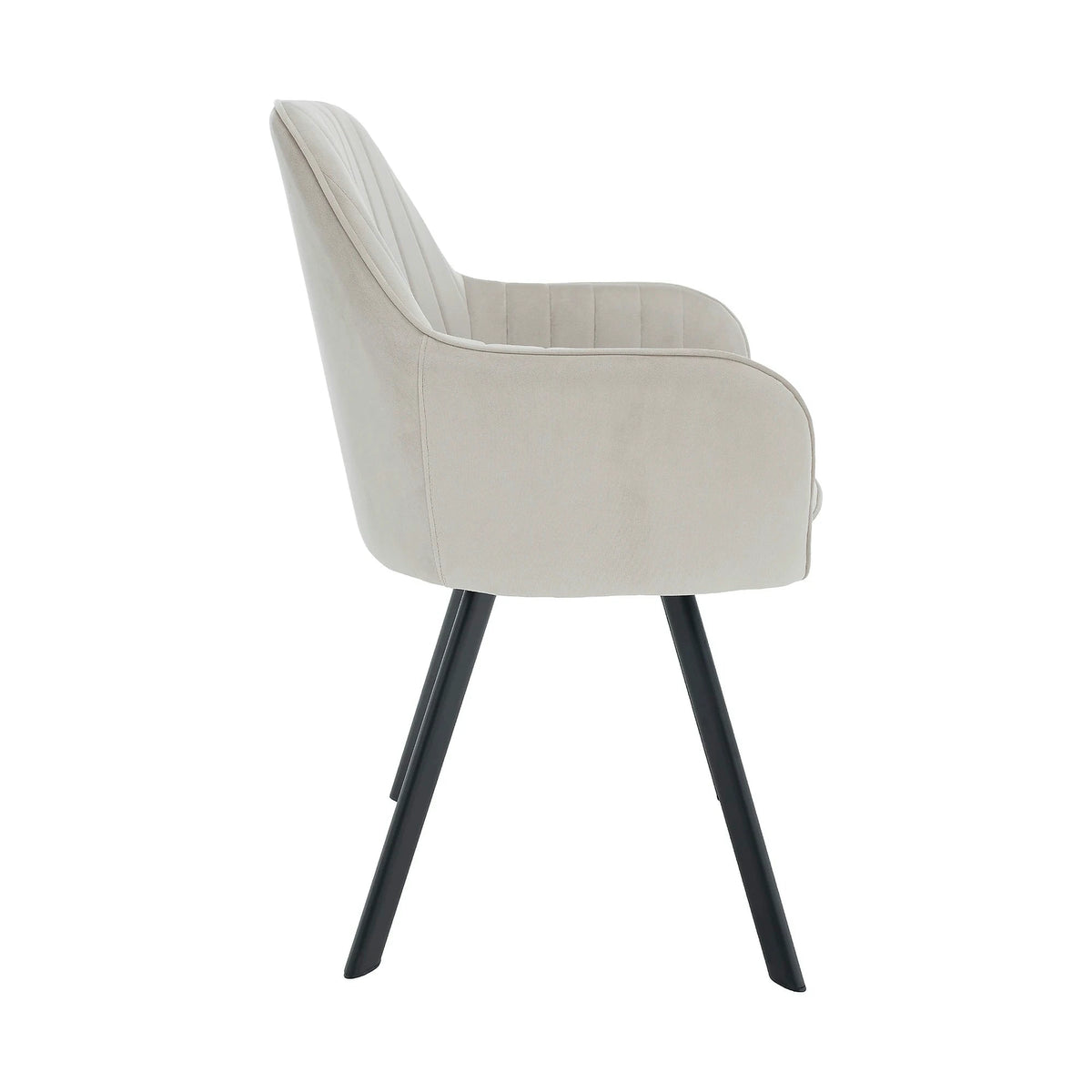 Scaun AURIL, stofa catifelata crem - Bluvel 30, 57x56x88 cm