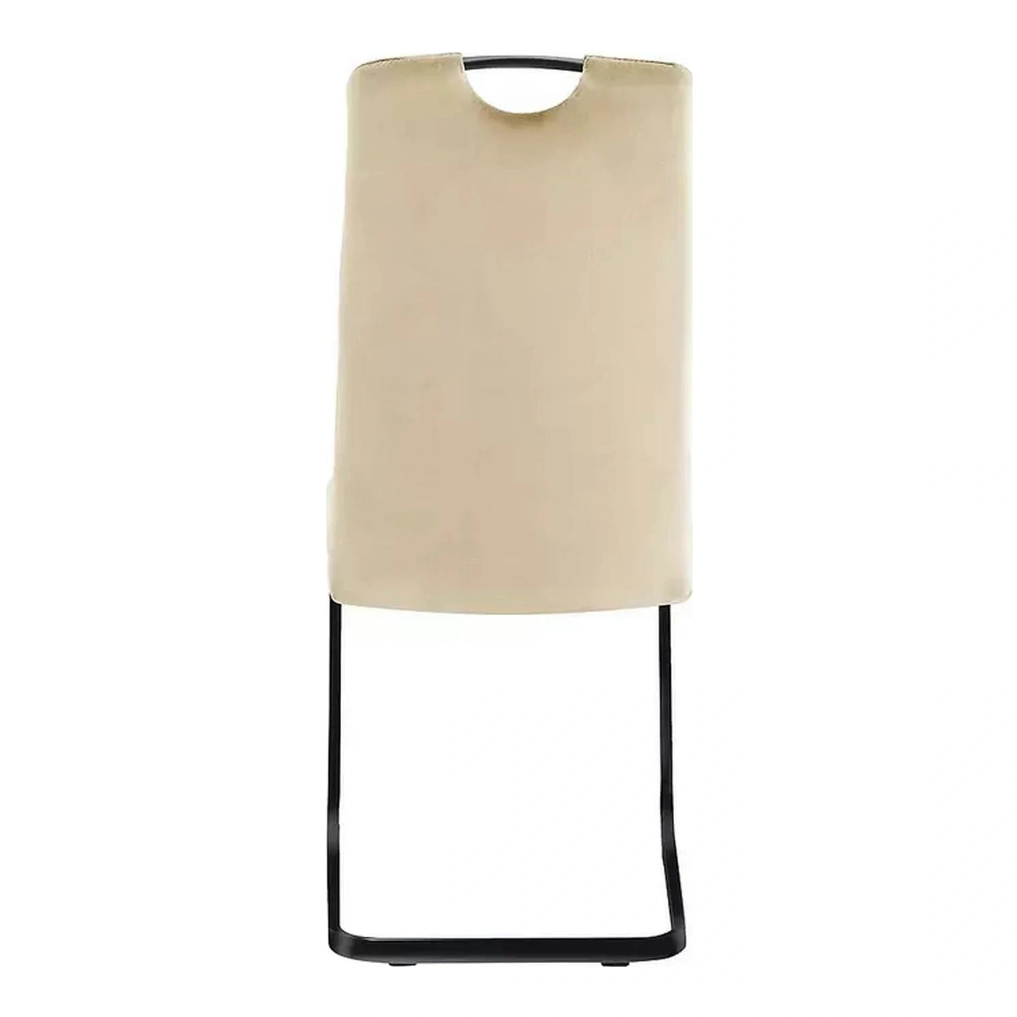 Scaun AXO, bej/negru, stofa catifelata/metal, 43x47x101 cm