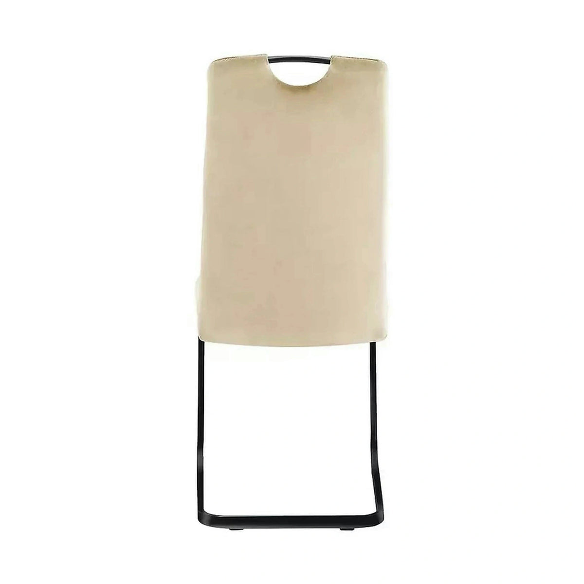 Scaun AXO, bej/negru, stofa catifelata/metal, 43x47x101 cm