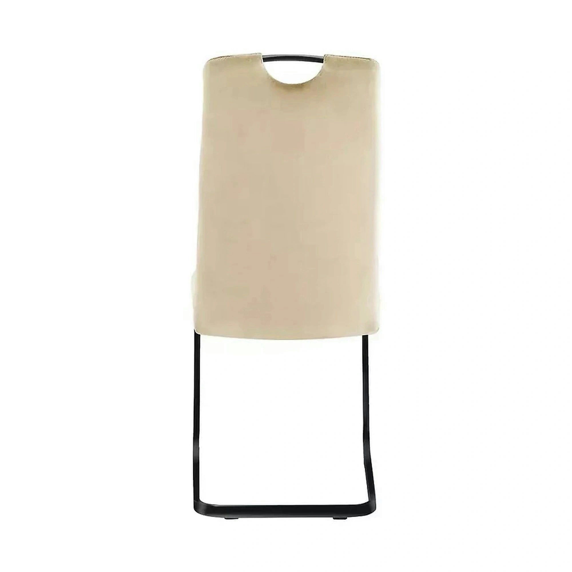 Scaun AXO, bej/negru, stofa catifelata/metal, 43x47x101 cm