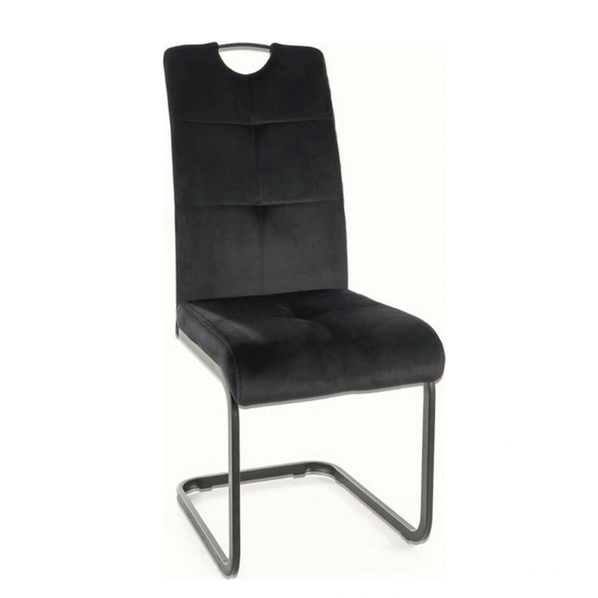 Scaun AXO, negru, stofa catifelata/metal, 43x47x101 cm