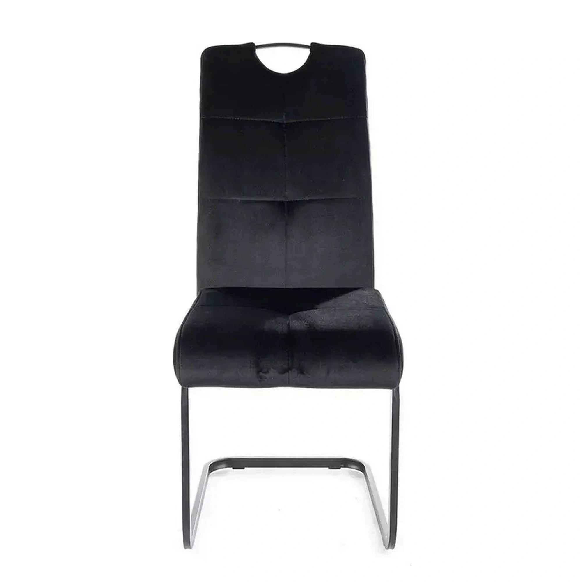 Scaun AXO, negru, stofa catifelata/metal, 43x47x101 cm