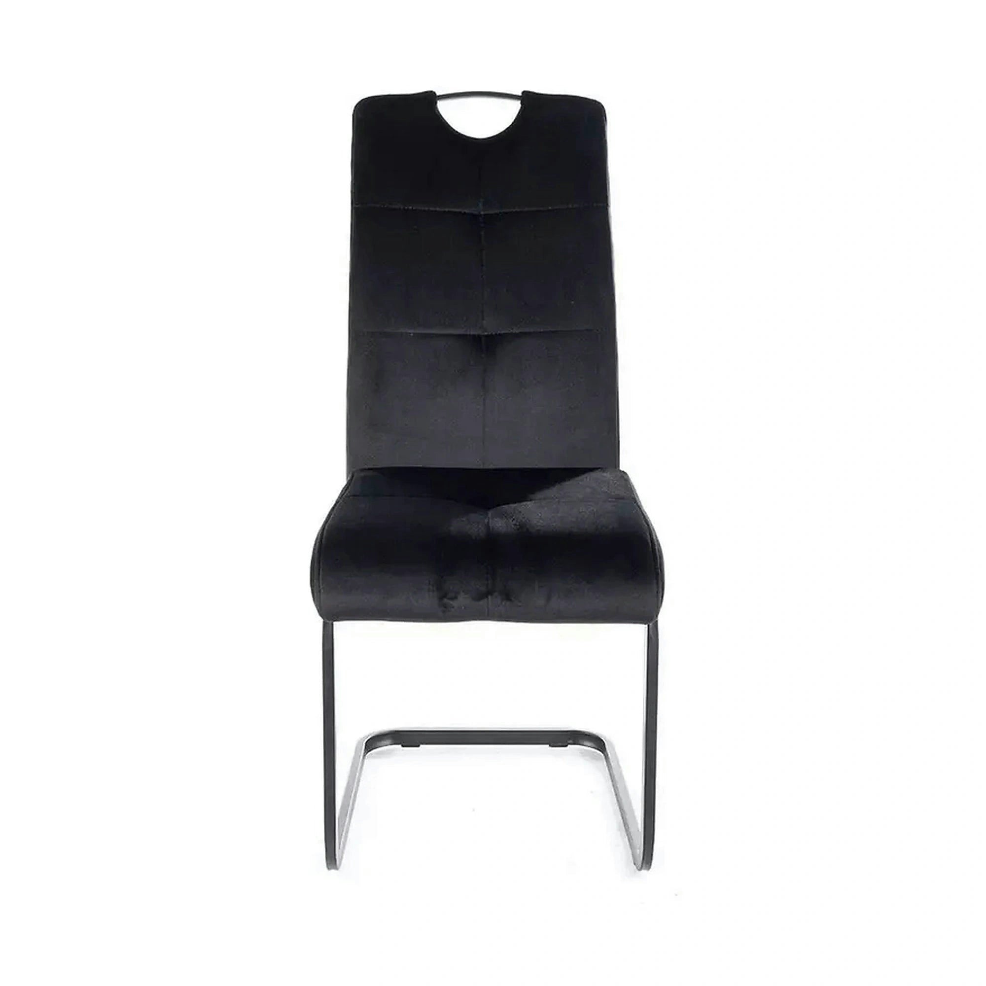 Scaun AXO, negru, stofa catifelata/metal, 43x47x101 cm