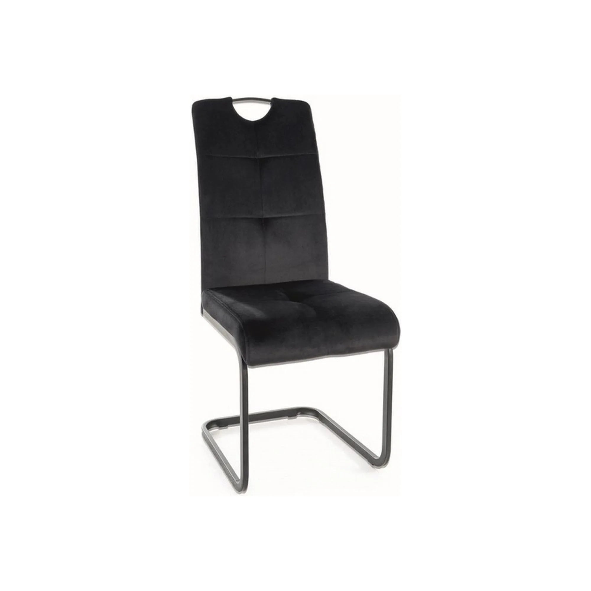 Scaun AXO, negru, stofa catifelata/metal, 43x47x101 cm