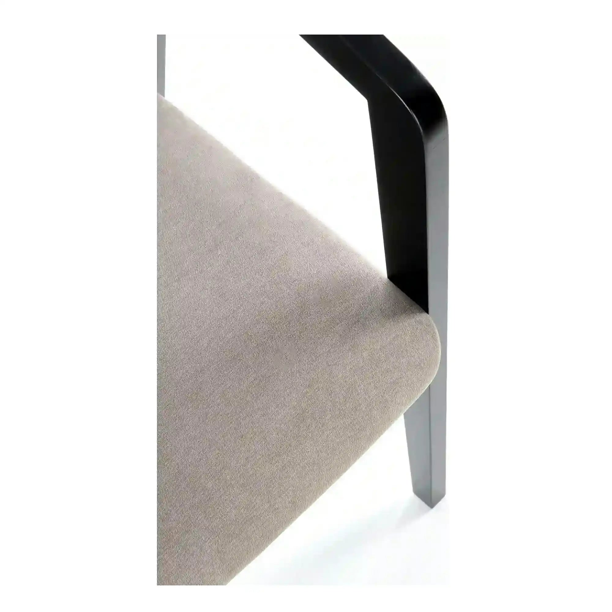 Scaun AZUL, negru/gri, lemn/stofa catifelata, 50x53x79 cm