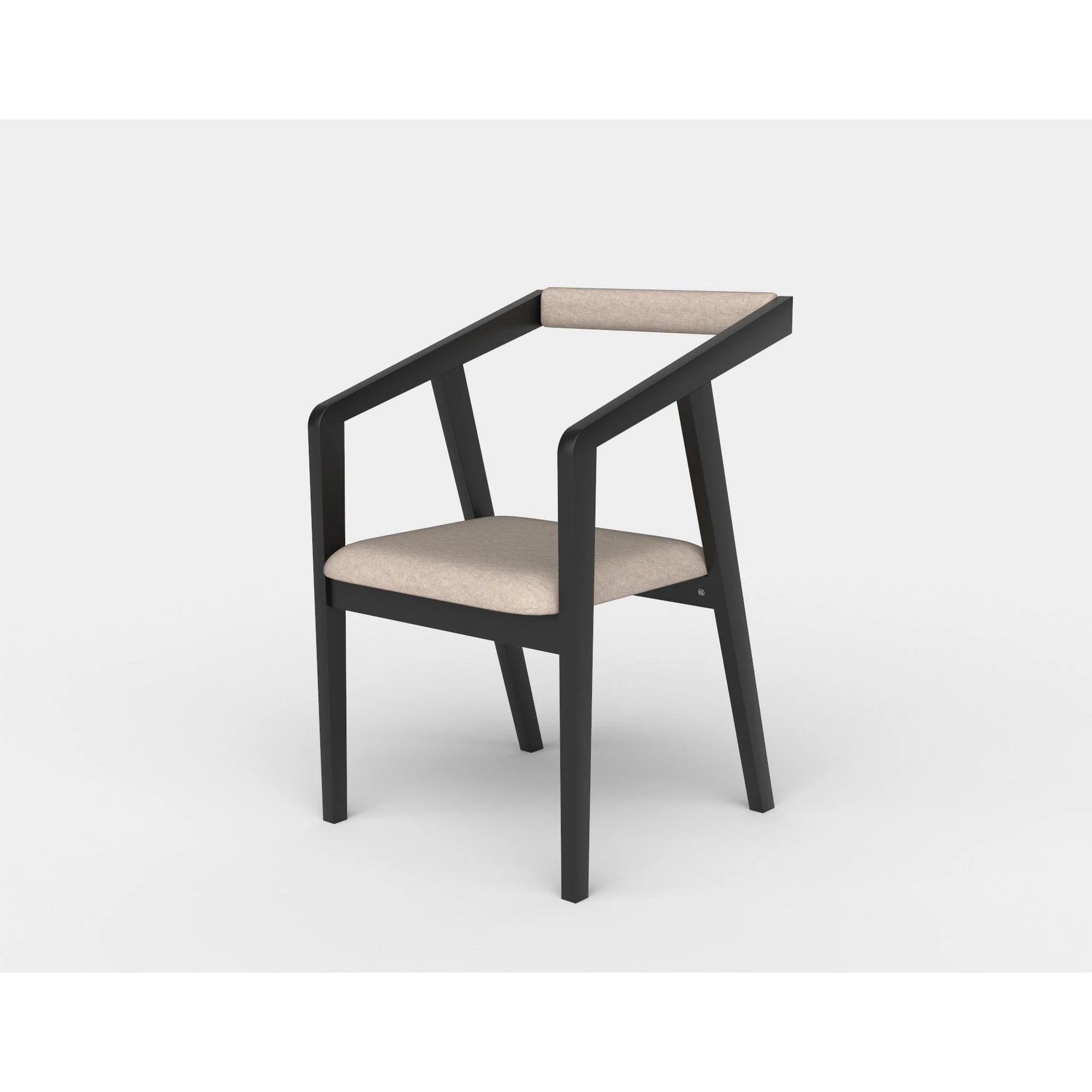 Scaun AZUL, negru/gri, lemn/stofa catifelata, 50x53x79 cm