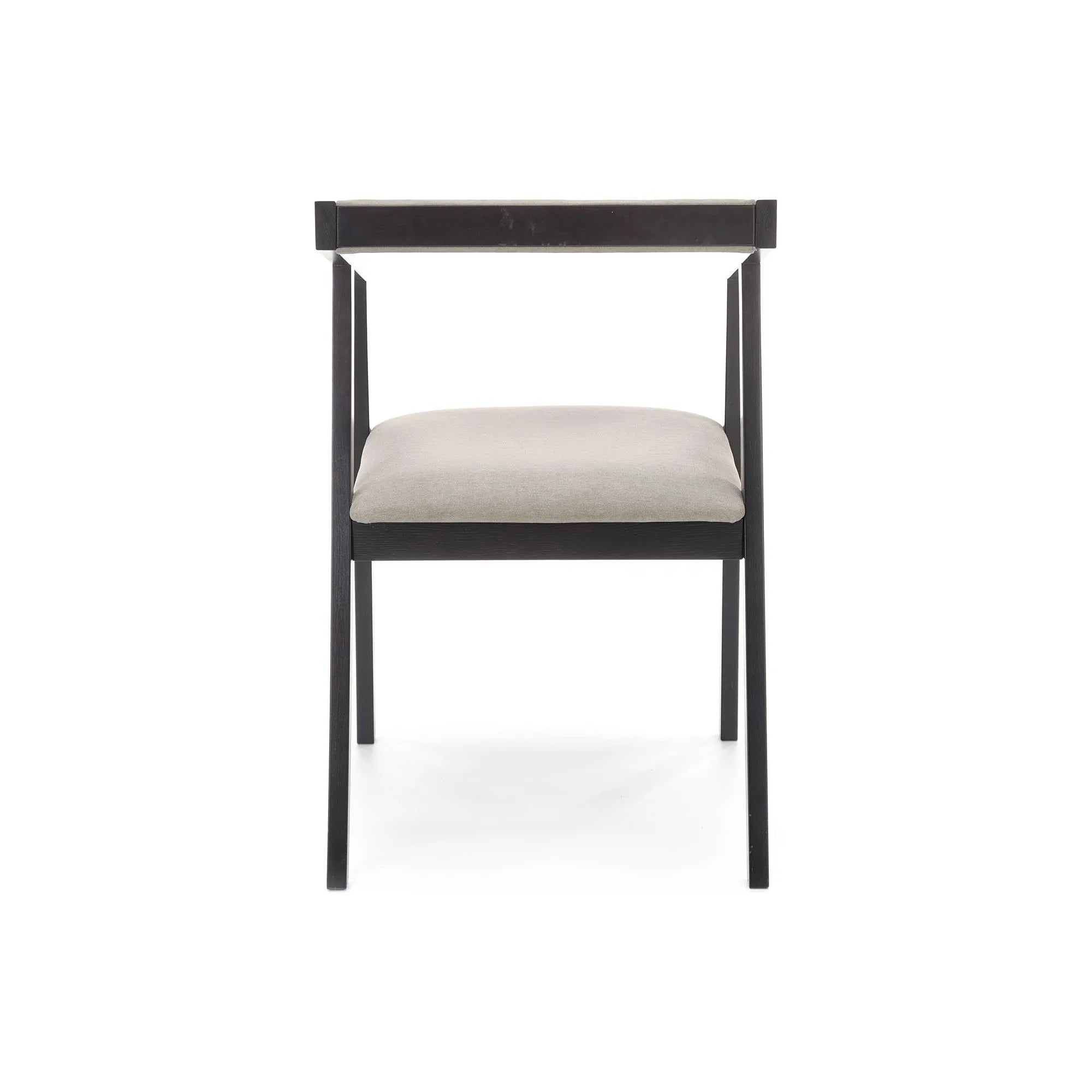 Scaun AZUL, negru/gri, lemn/stofa catifelata, 50x53x79 cm