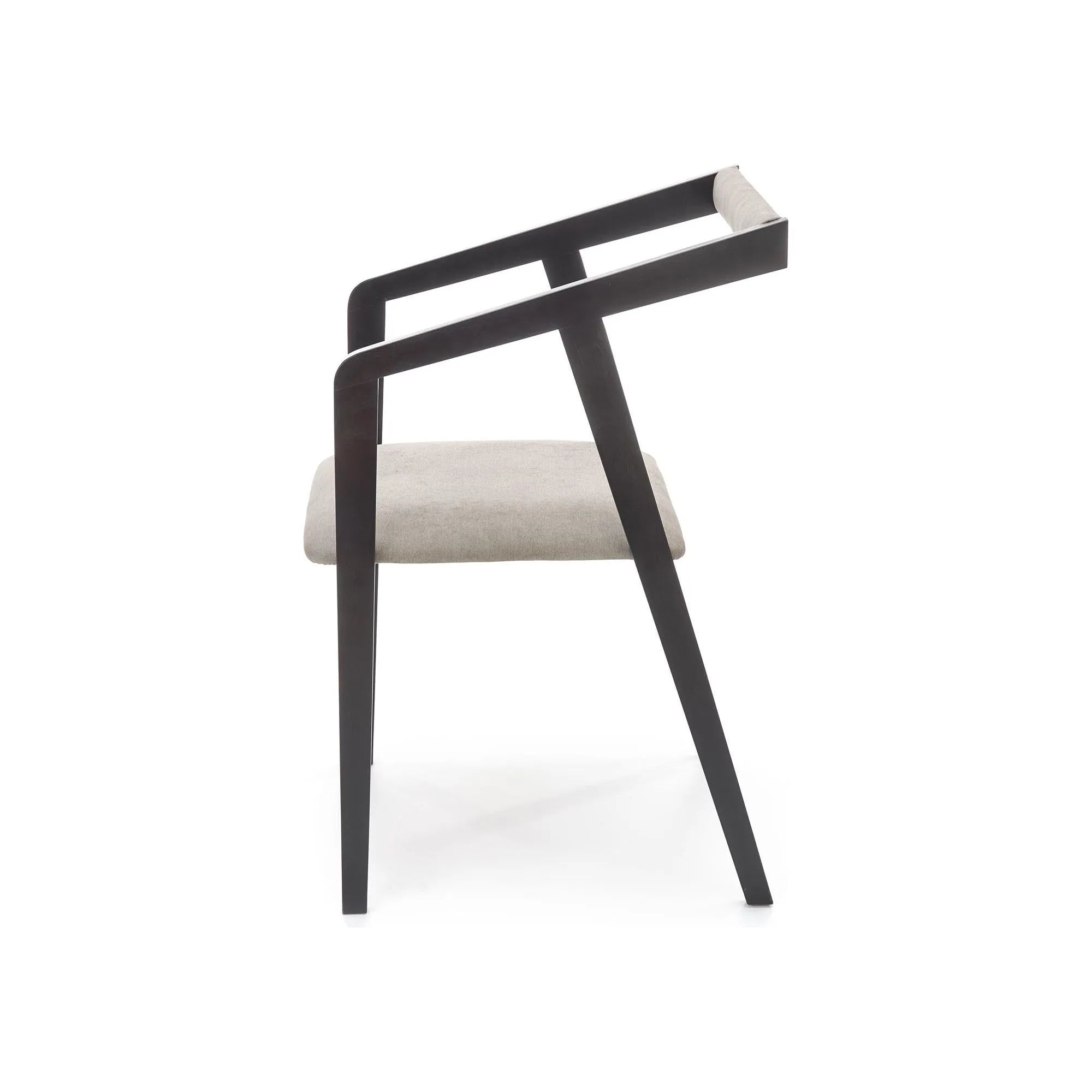 Scaun AZUL, negru/gri, lemn/stofa catifelata, 50x53x79 cm