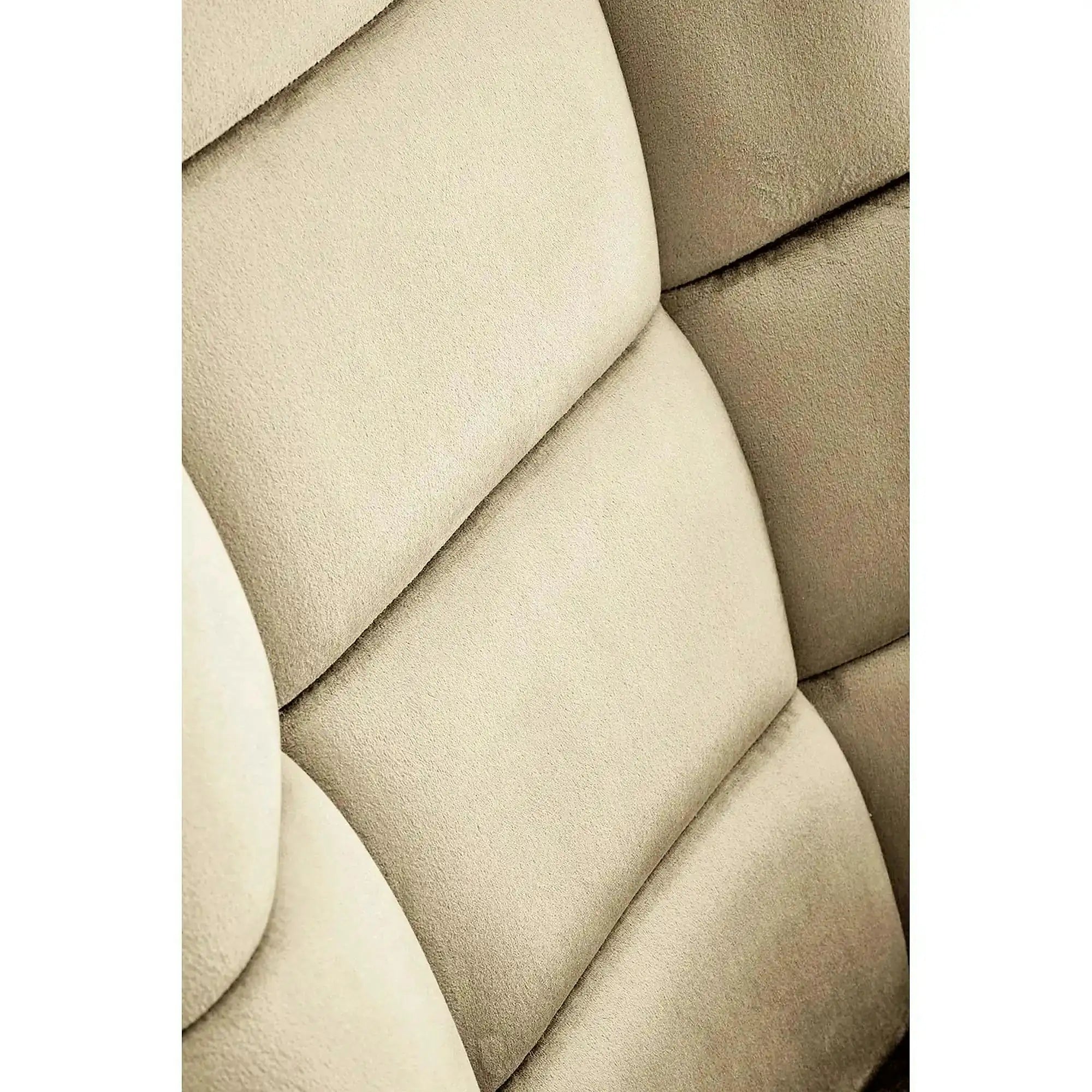 Scaun balansoar tapitat BAZALTO, bej/negru, stofa catifelata, 70x90x92 cm
