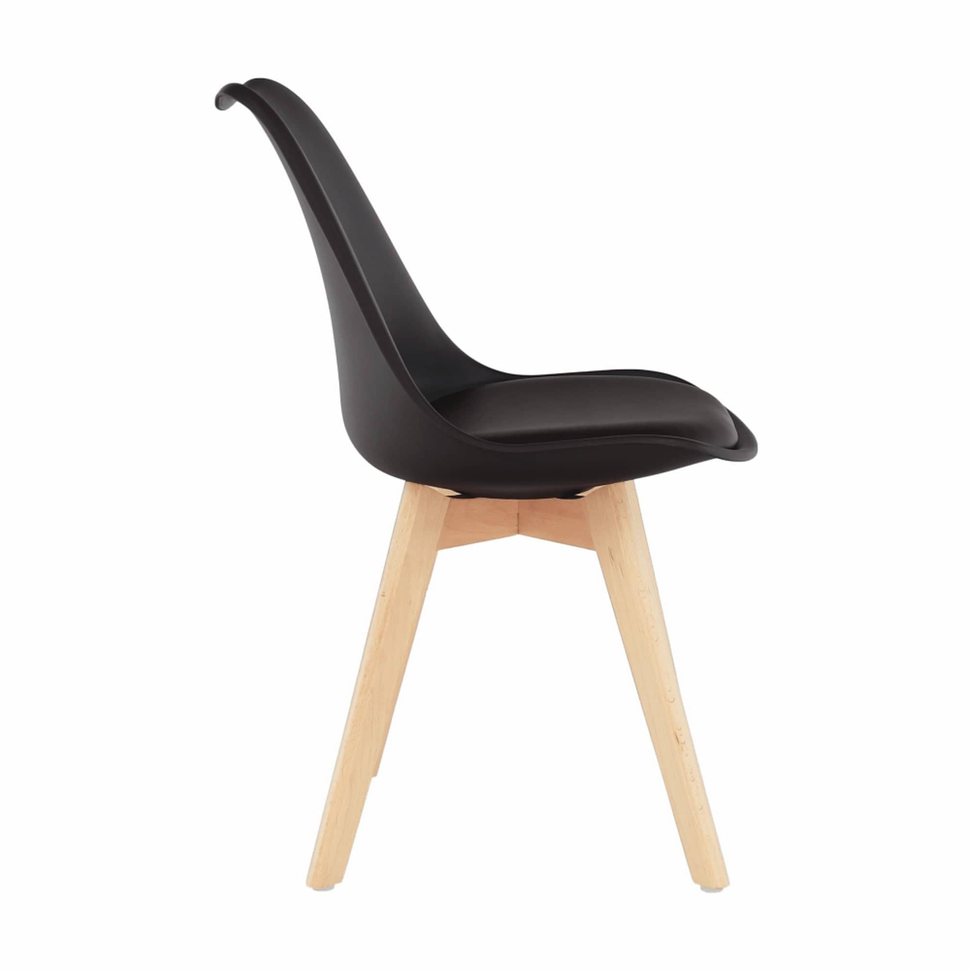 Scaun BALI 2 NEW, maro inchis/fag, piele ecologica/lemn, 48x56x80 cm