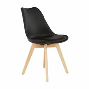Scaun BALI 2 NEW, maro inchis/fag, piele ecologica/lemn, 48x56x80 cm
