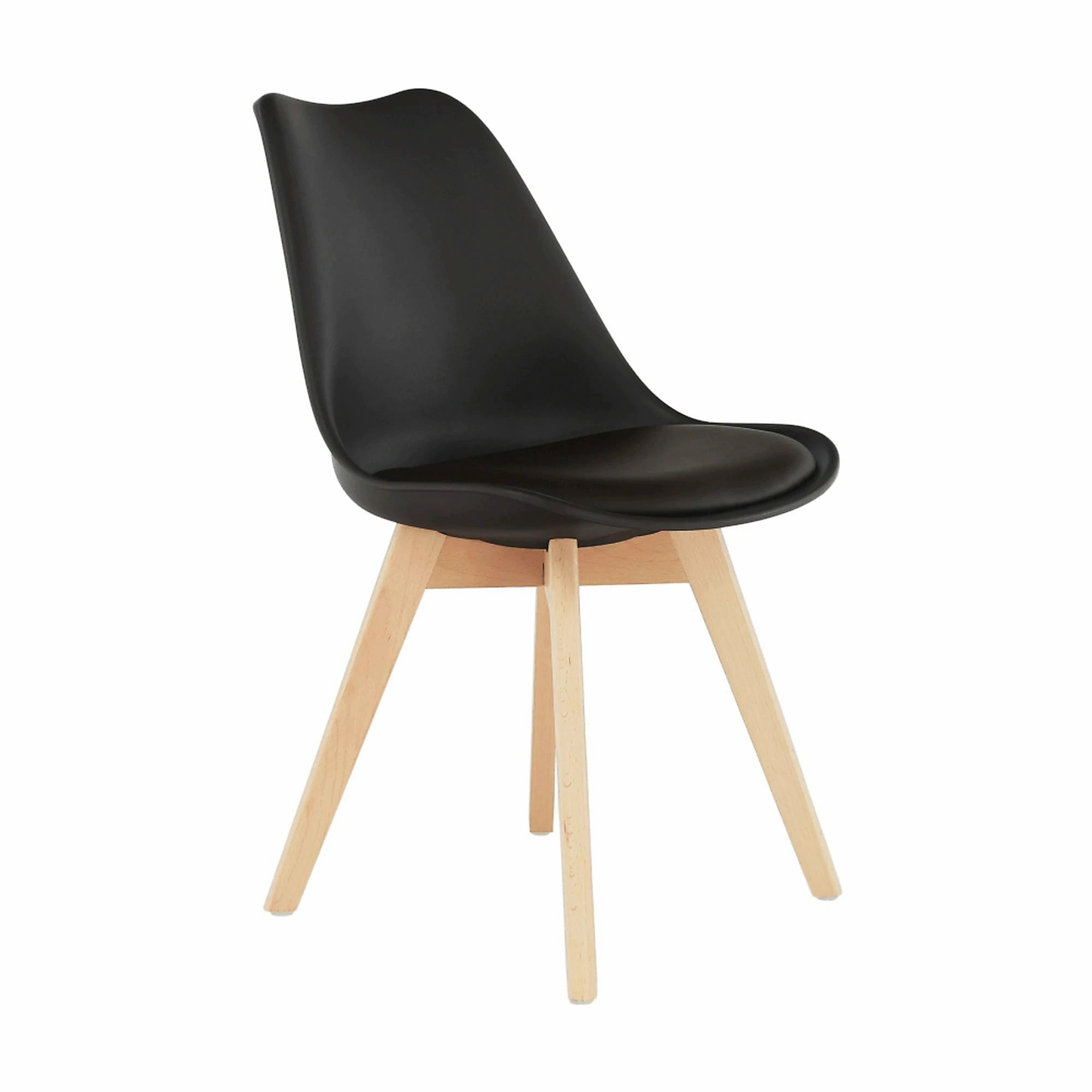 Scaun BALI 2 NEW, maro inchis/fag, piele ecologica/lemn, 48x56x80 cm