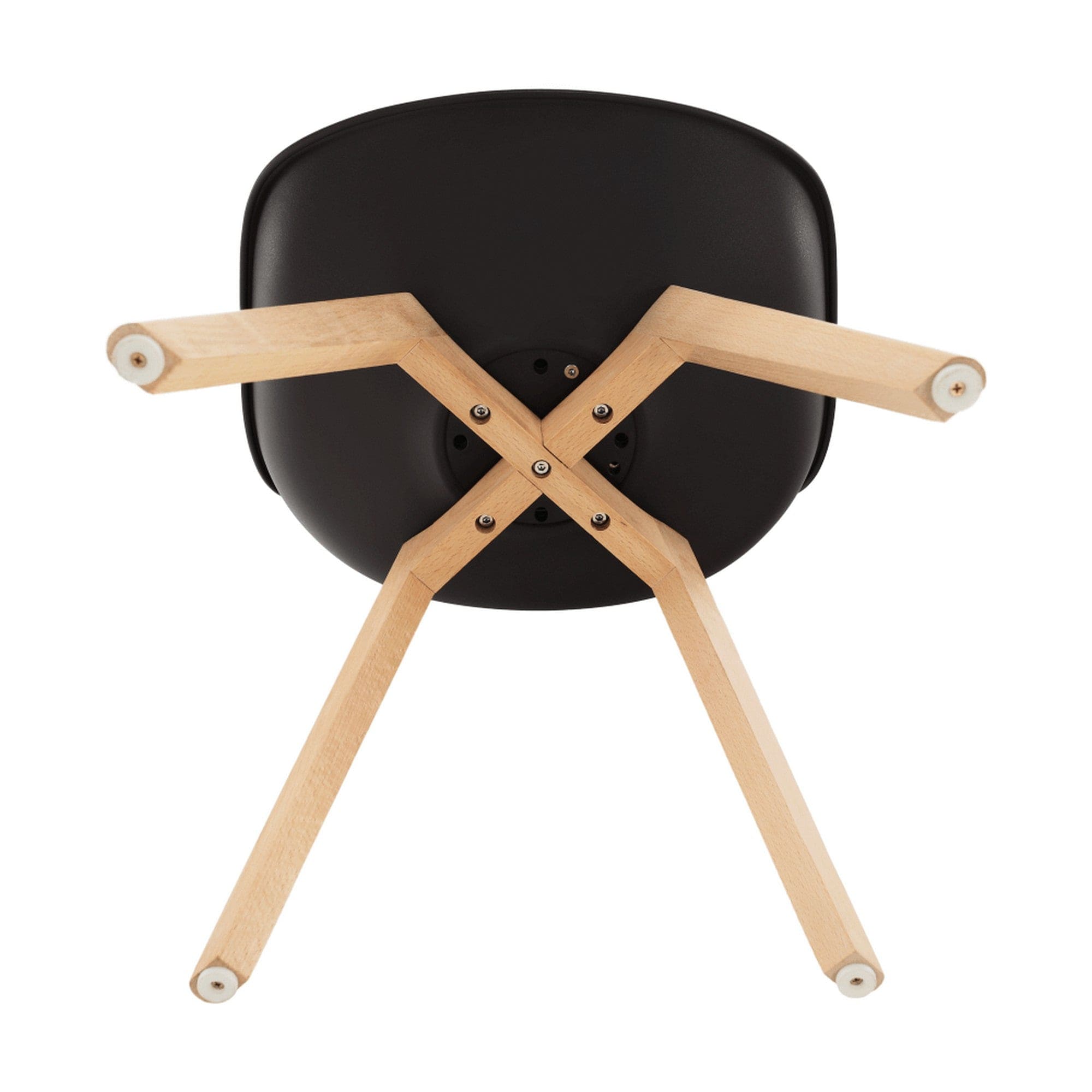 Scaun BALI 2 NEW, maro inchis/fag, piele ecologica/lemn, 48x56x80 cm