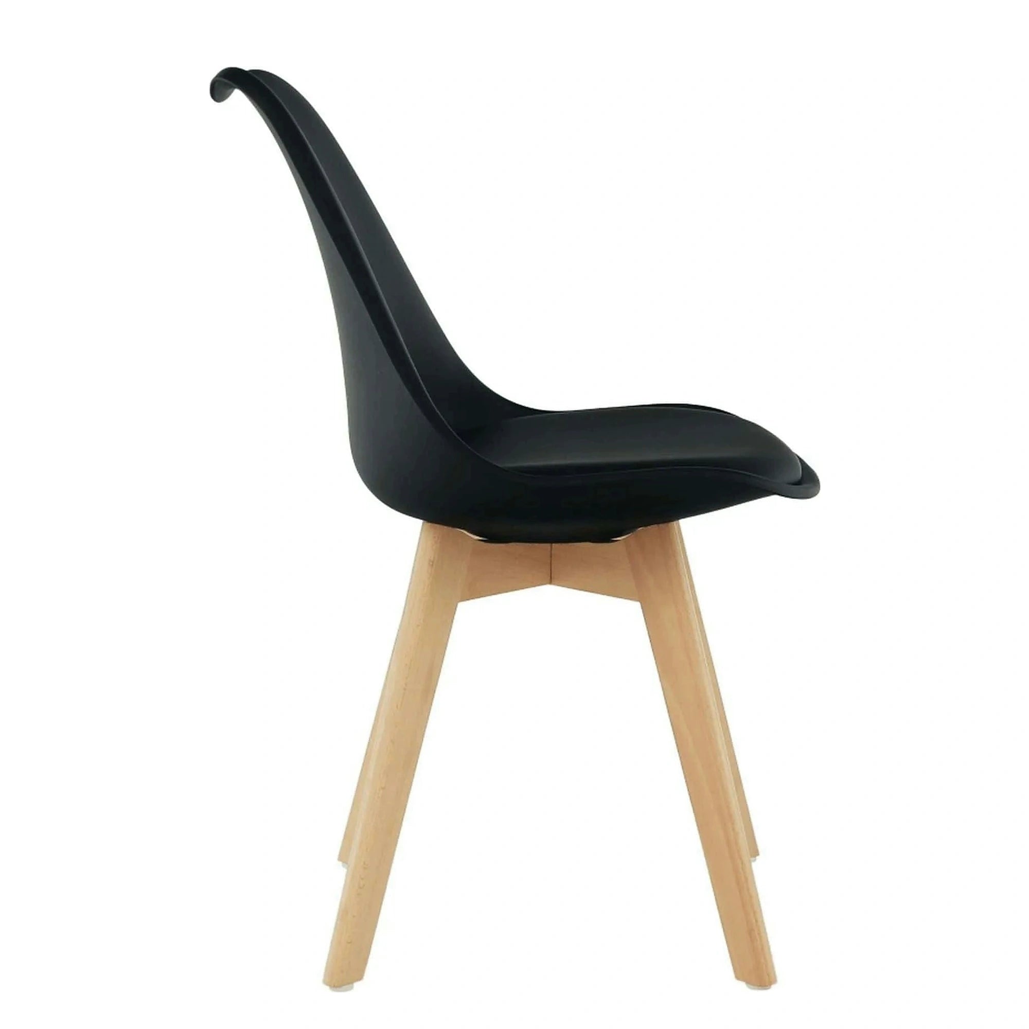 Scaun BALI 2 NEW, negru/fag, piele ecologica/plastic/lemn, 48x56x81 cm