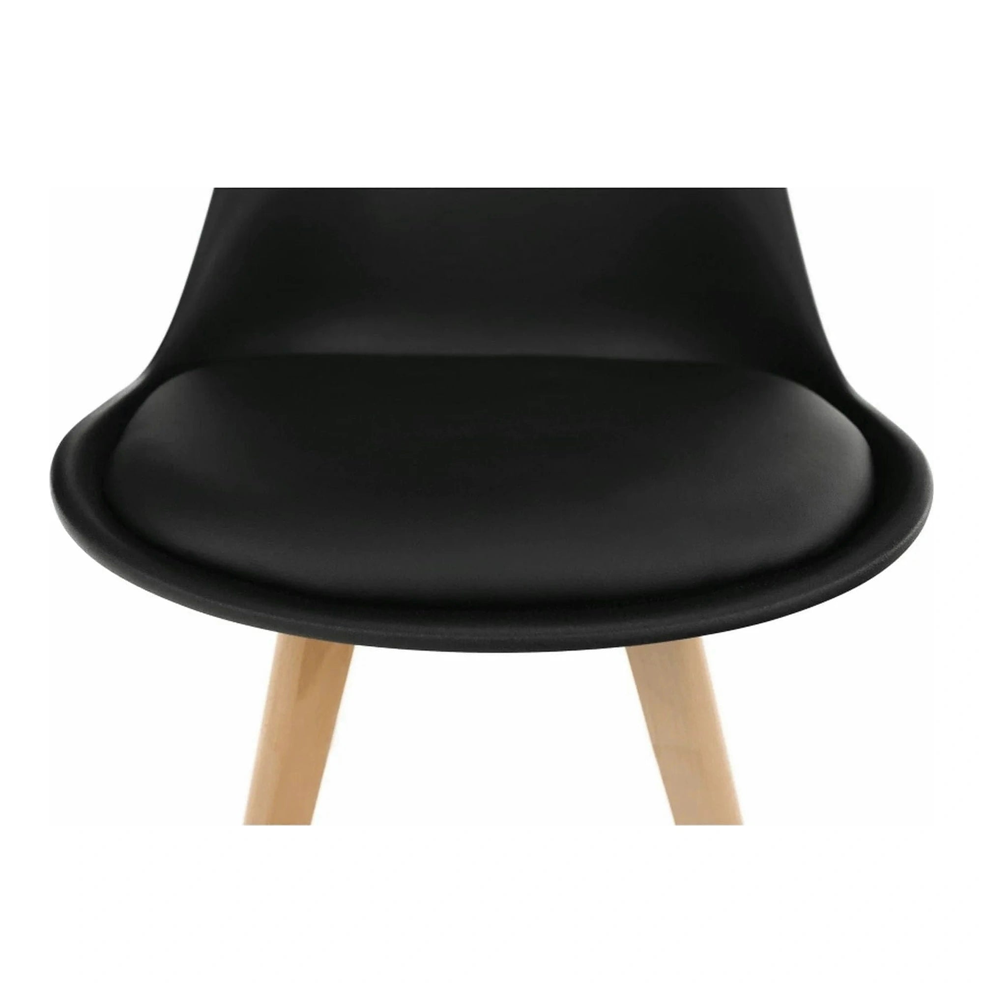 Scaun BALI 2 NEW, negru/fag, piele ecologica/plastic/lemn, 48x56x81 cm