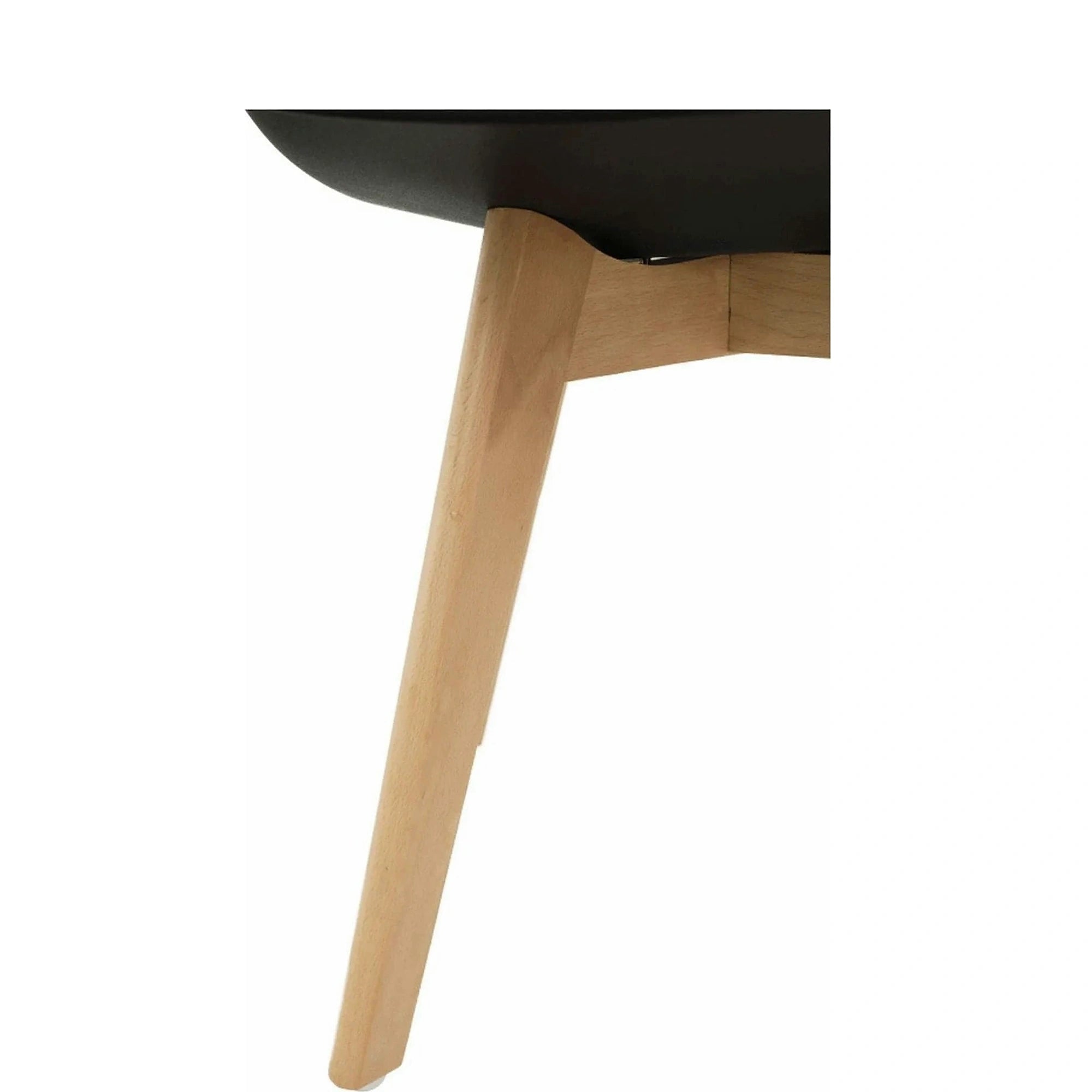 Scaun BALI 2 NEW, negru/fag, piele ecologica/plastic/lemn, 48x56x81 cm