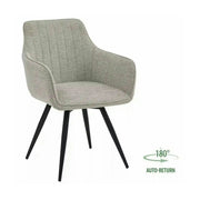 Scaun BALLO, bej deschis/negru, stofa clasica/metal, 56x58x84 cm