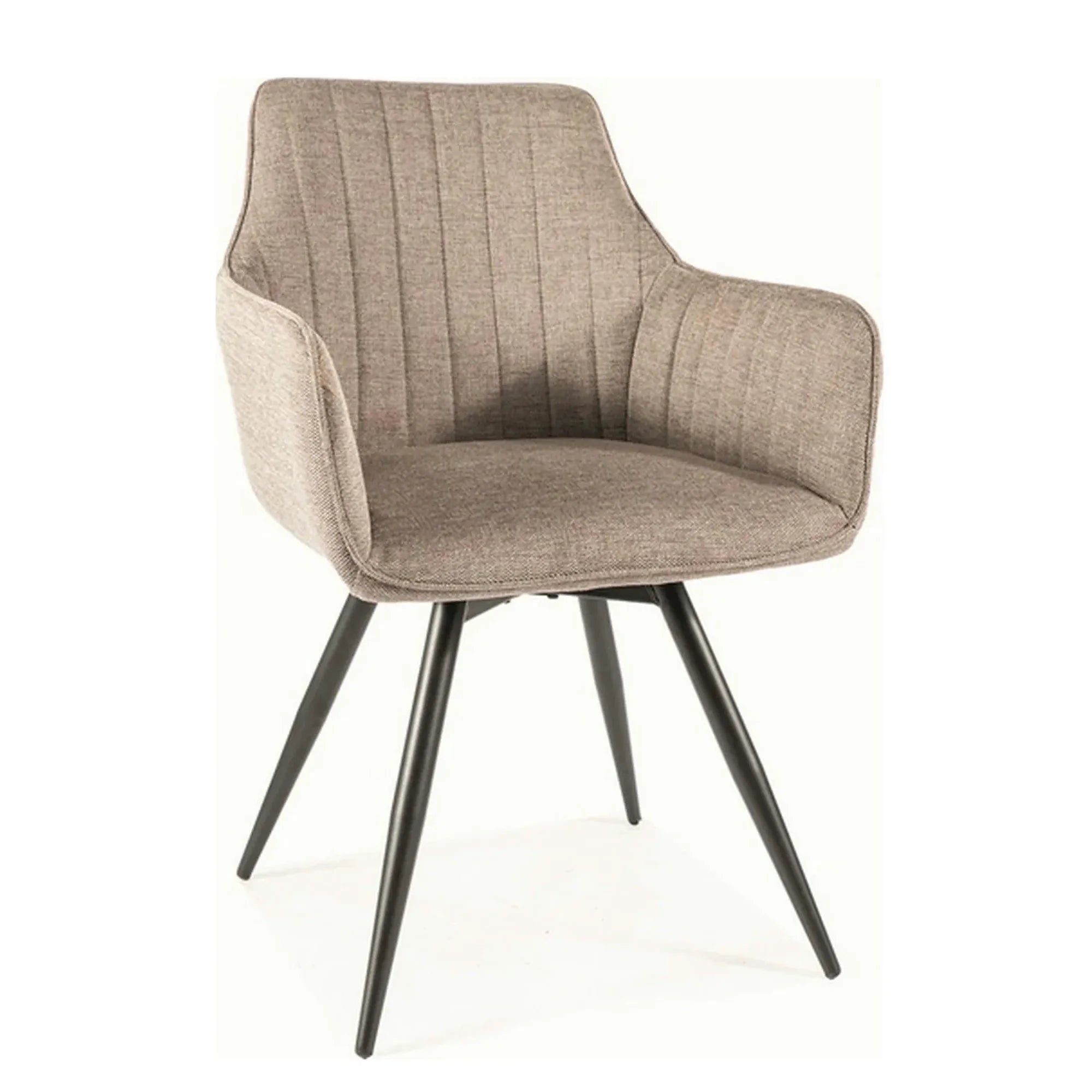 Scaun BALLO, bej/negru, stofa clasica/metal, 56x45x84 cm