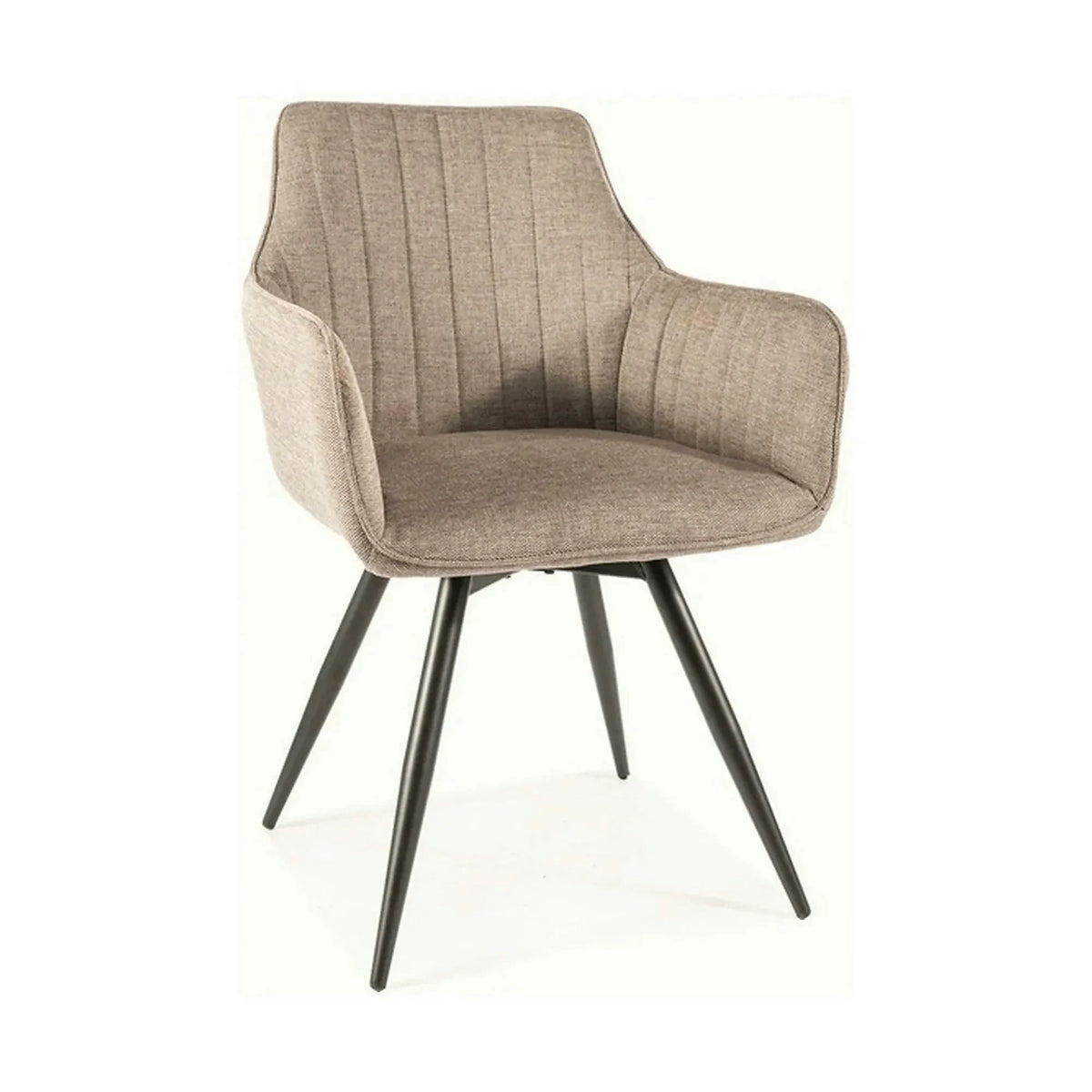 Scaun BALLO, bej/negru, stofa clasica/metal, 56x45x84 cm