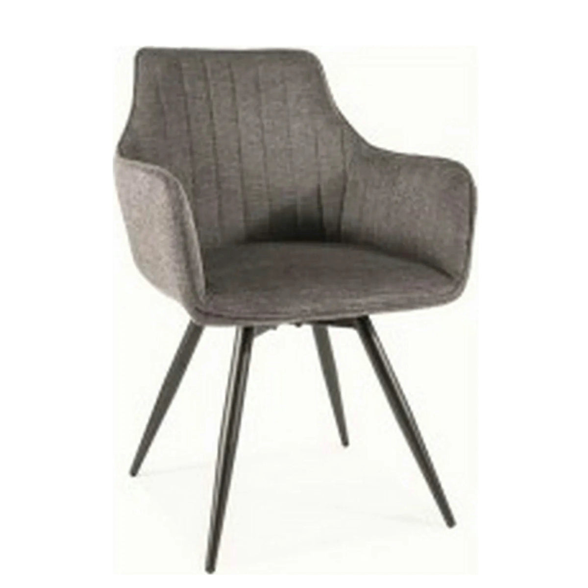 Scaun BALLO, gri inchis/negru, stofa clasica/metal, 56x45x84 cm