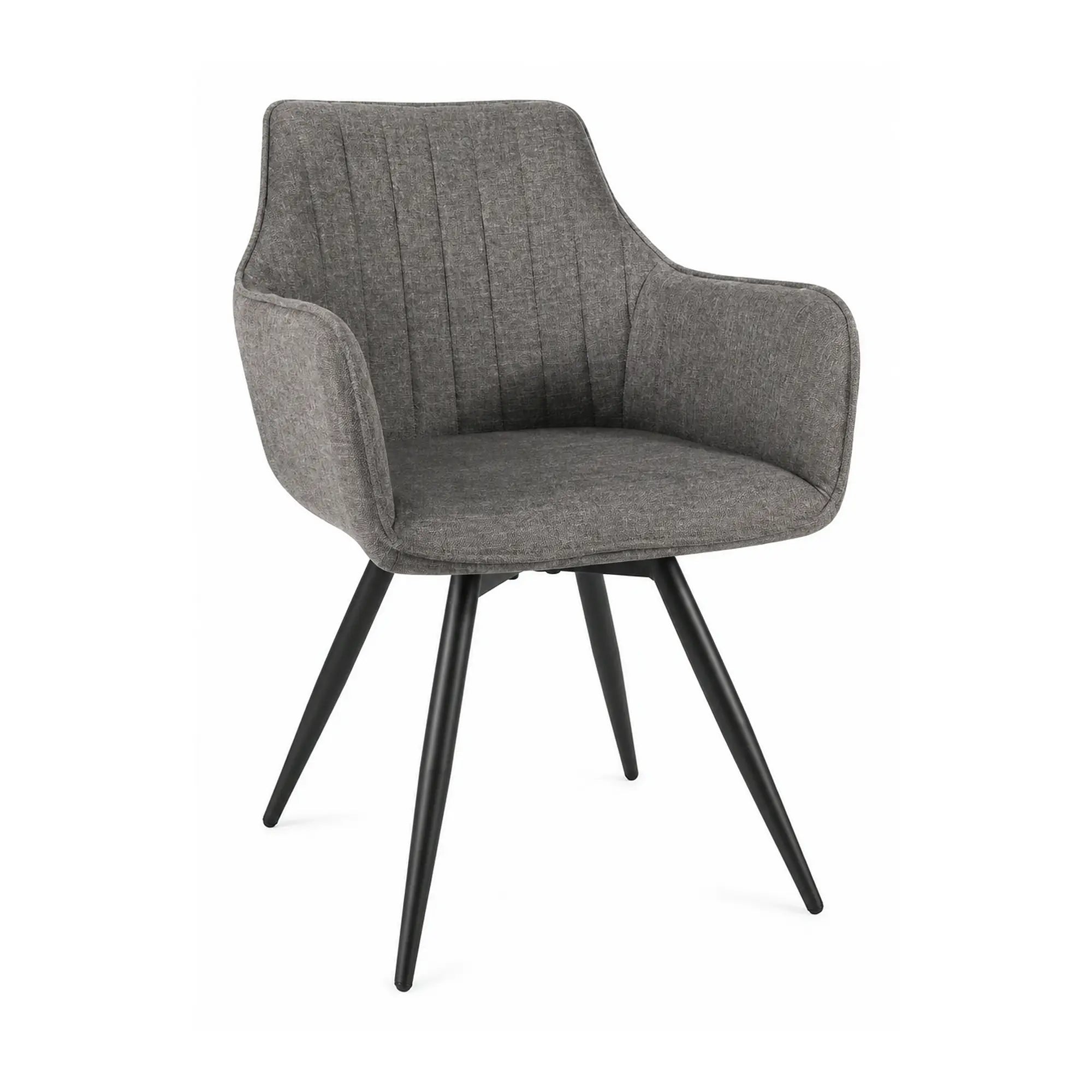 Scaun BALLO, gri inchis/negru, stofa clasica/metal, 56x45x84 cm