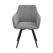 Scaun BALLO, gri/negru, stofa clasica/metal, 56x58x84 cm