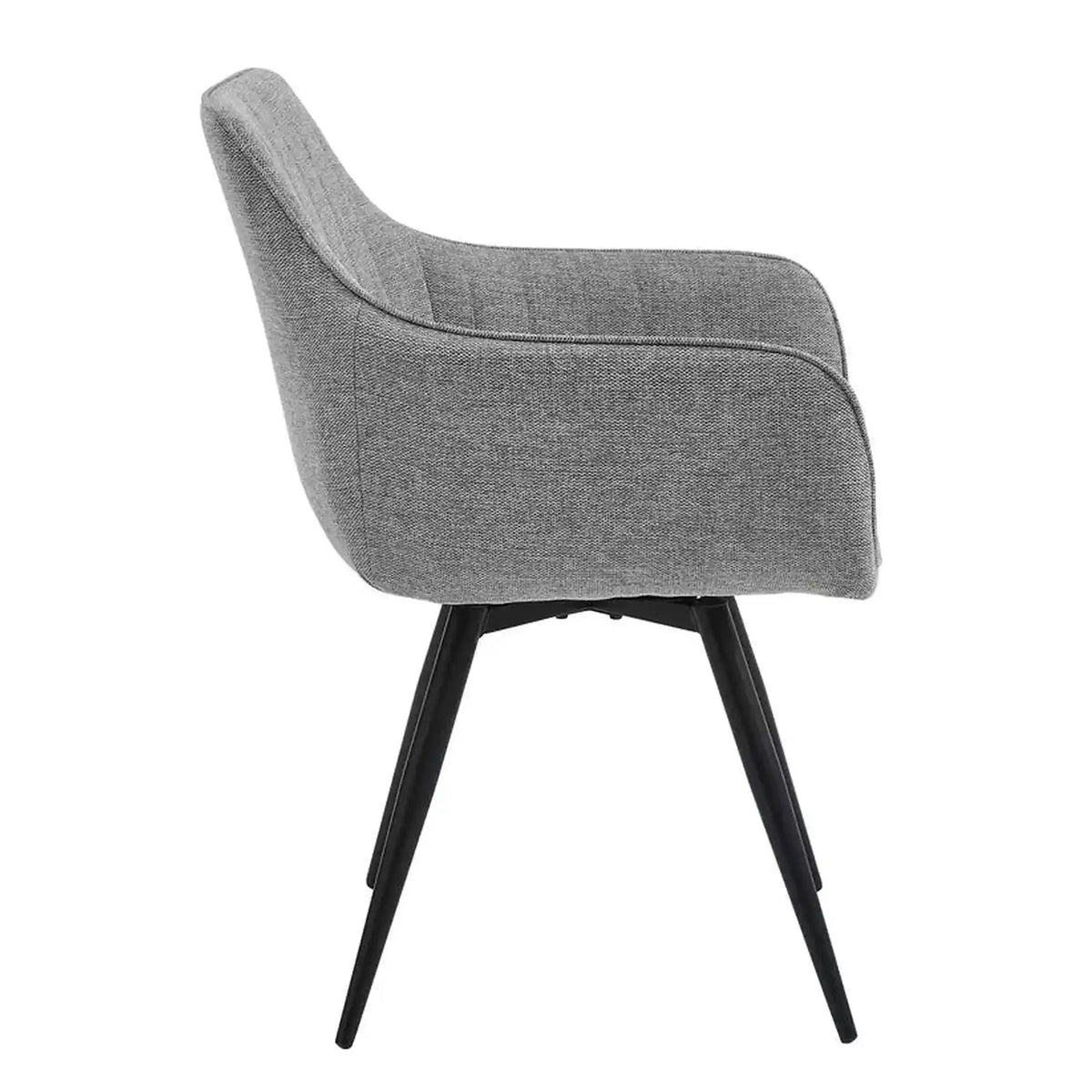 Scaun BALLO, gri/negru, stofa clasica/metal, 56x58x84 cm