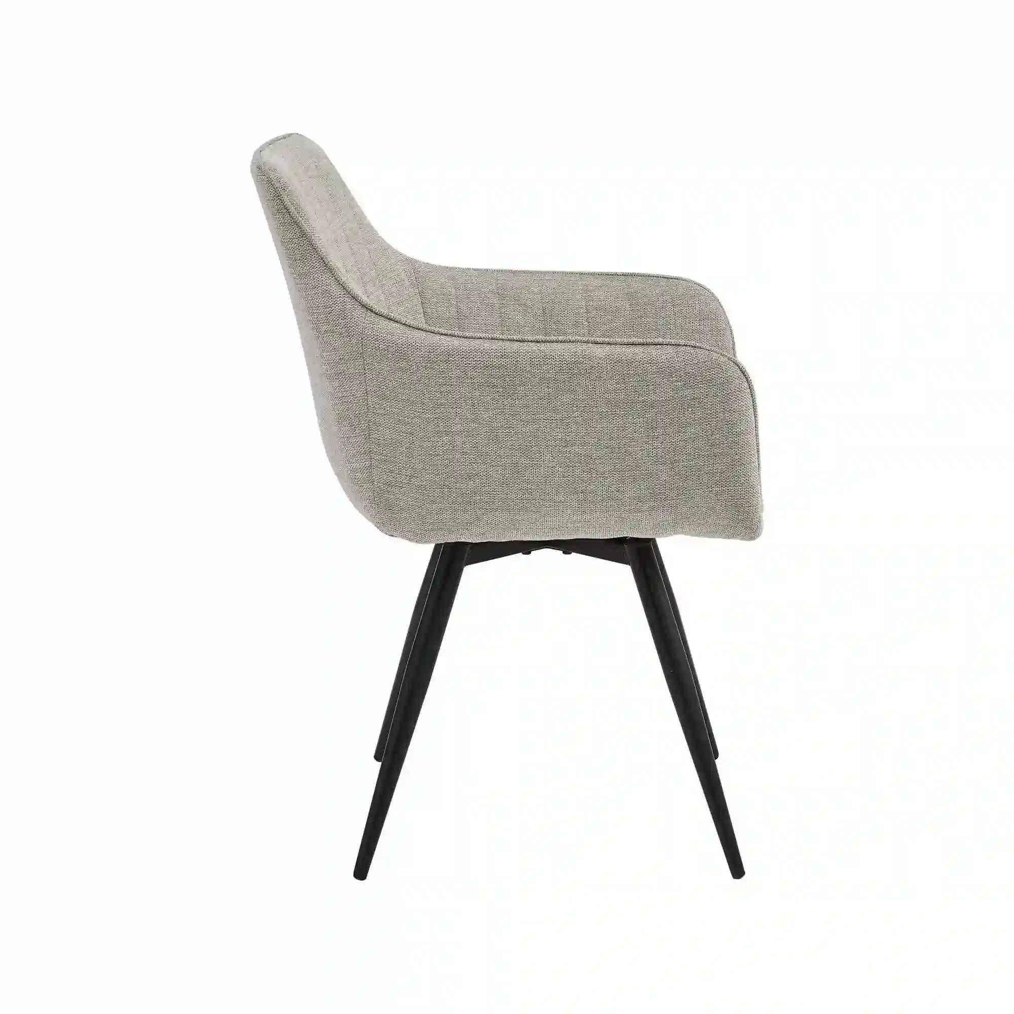 Scaun BALLO, gri/negru, stofa clasica/metal, 56x58x84 cm