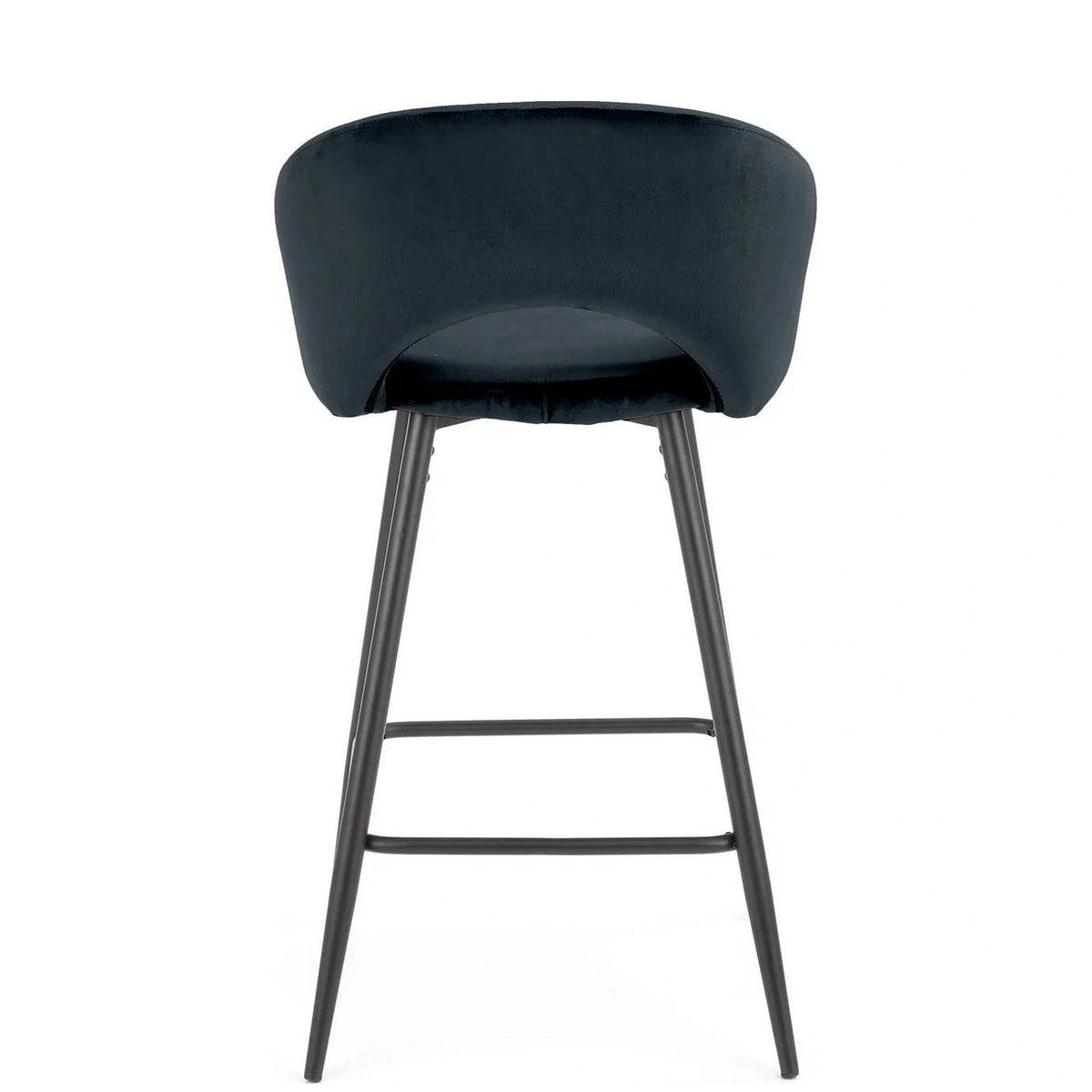 Scaun bar 65 cm H96, negru - HLR 66, stofa catifelata/otel