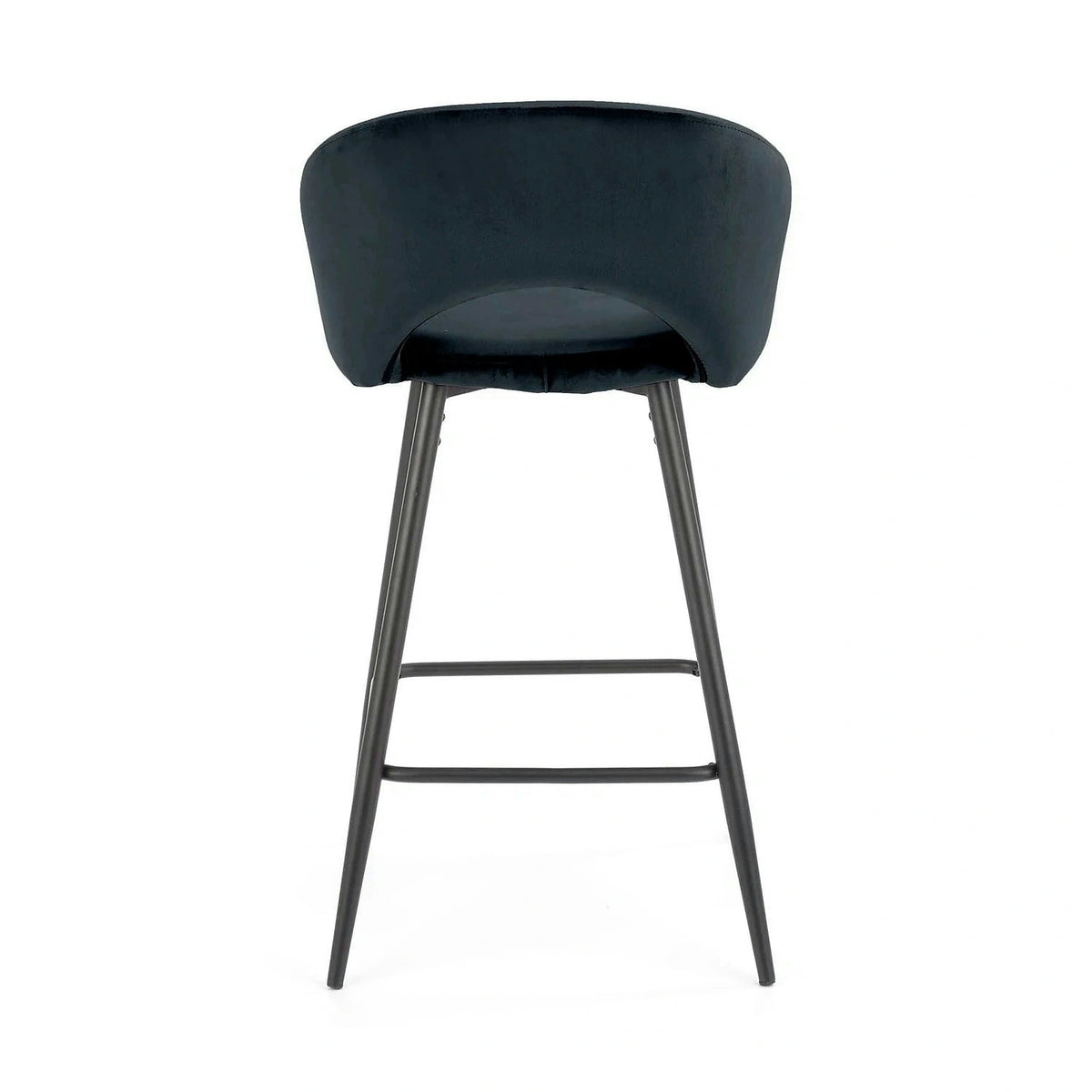 Scaun bar 65 cm H96, negru - HLR 66, stofa catifelata/otel