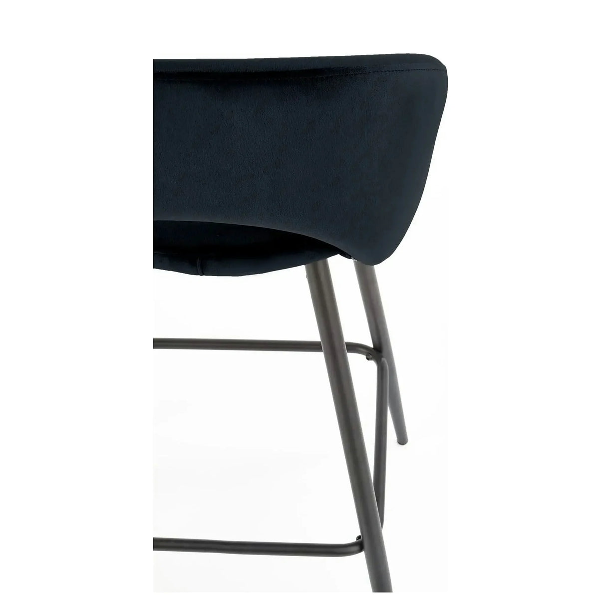 Scaun bar 65 cm H96, negru - HLR 66, stofa catifelata/otel
