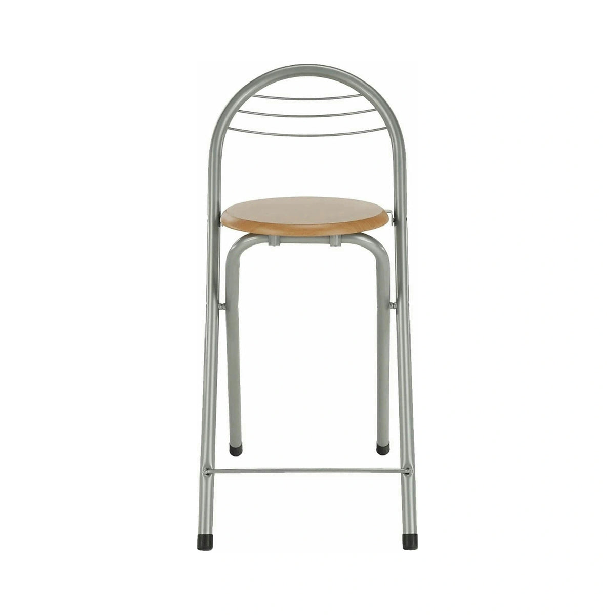 Scaun bar BOXER, stejar/aluminiu, 36x44x80 cm