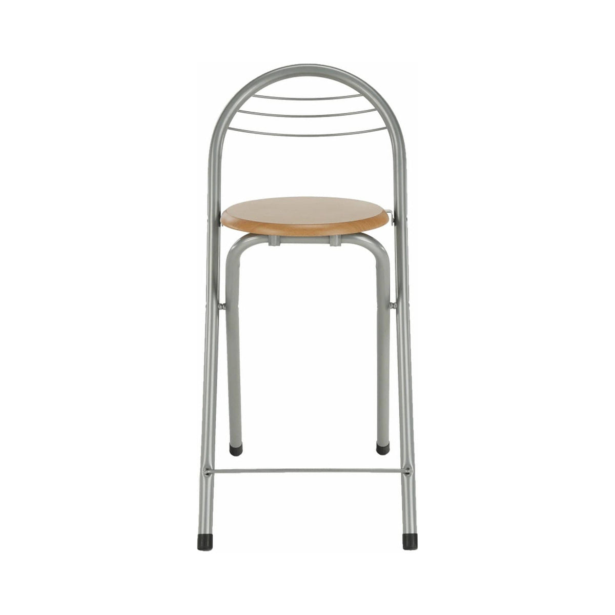 Scaun bar BOXER, stejar/aluminiu, 36x44x80 cm