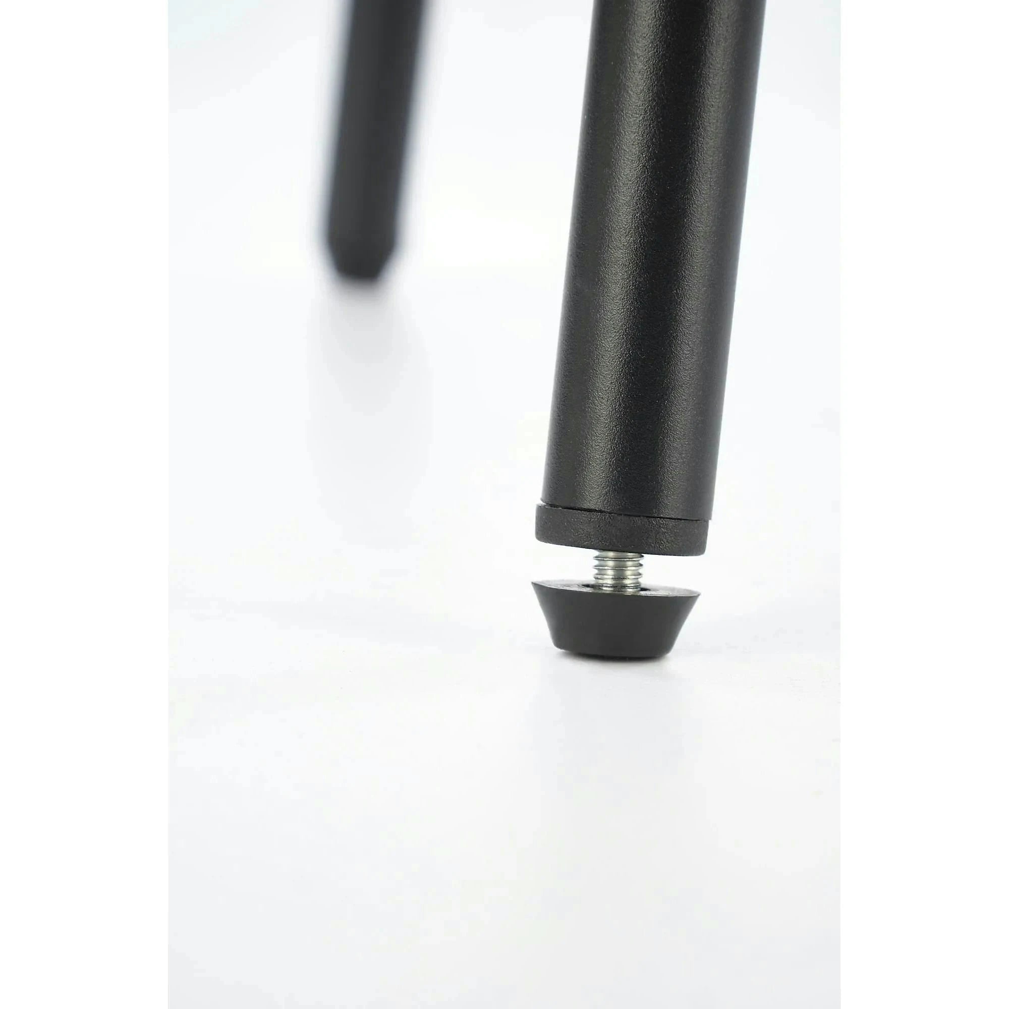 Scaun bar cu spatar inalt H121, bej - Mavel 38/negru, stofa catifelata/metal, 51x50x92 cm