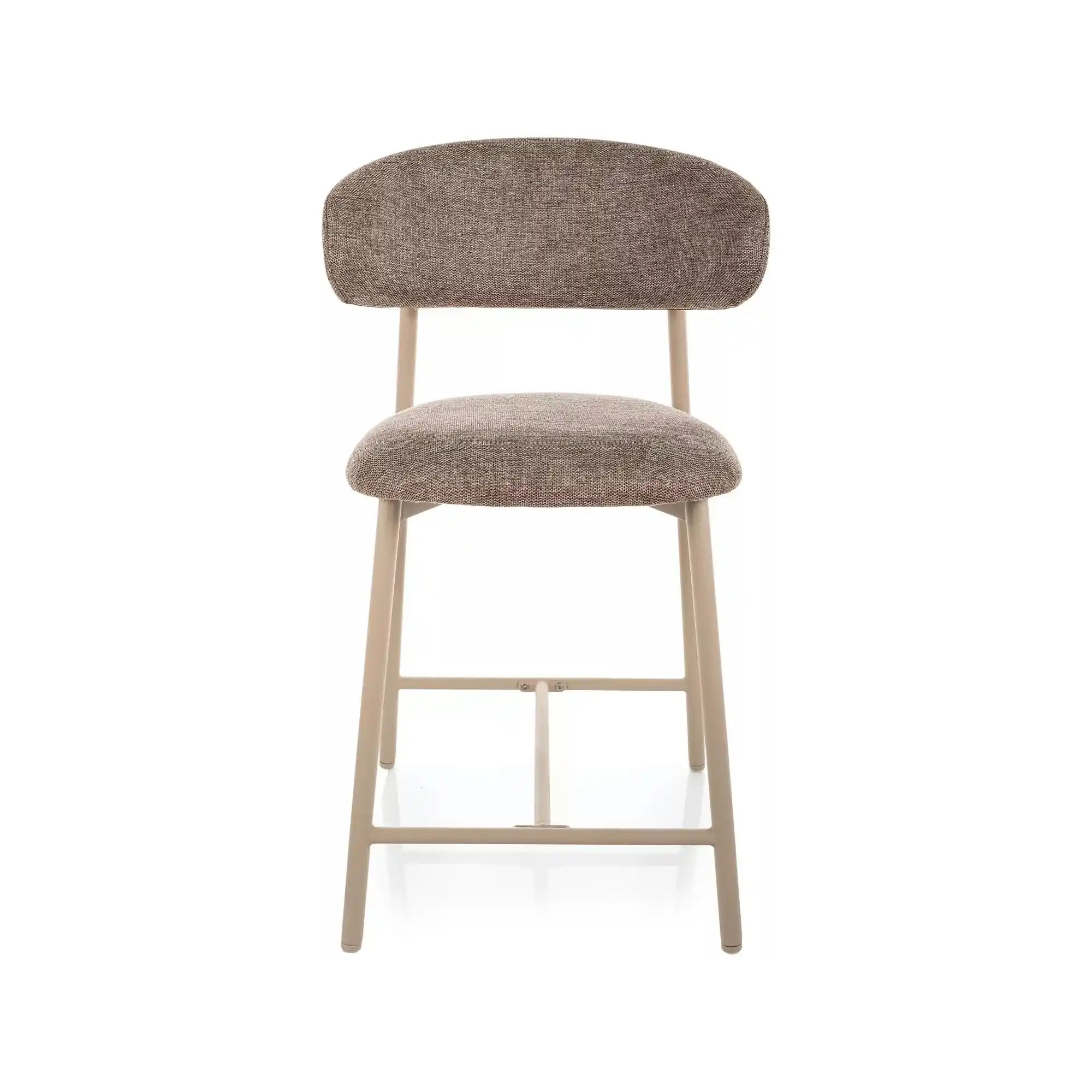 Scaun bar ELTON H-2, bej/cașmir, stofă/metal, 43x45x91 cm