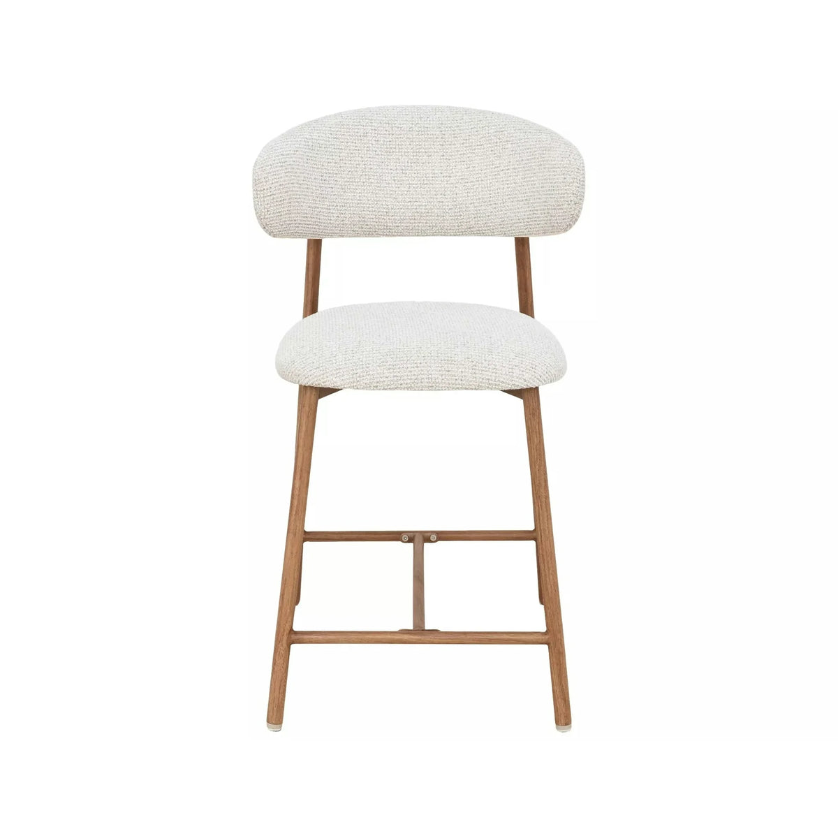 Scaun bar ELTON H-2, bej deschis/stejar, stofă/metal, 43x45x91 cm