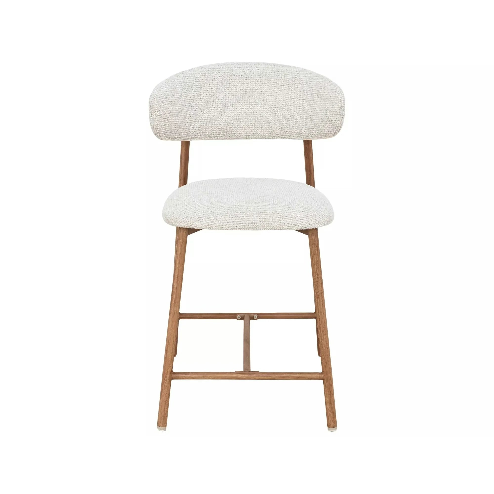Scaun bar ELTON H-2, bej deschis/stejar, stofă/metal, 43x45x91 cm